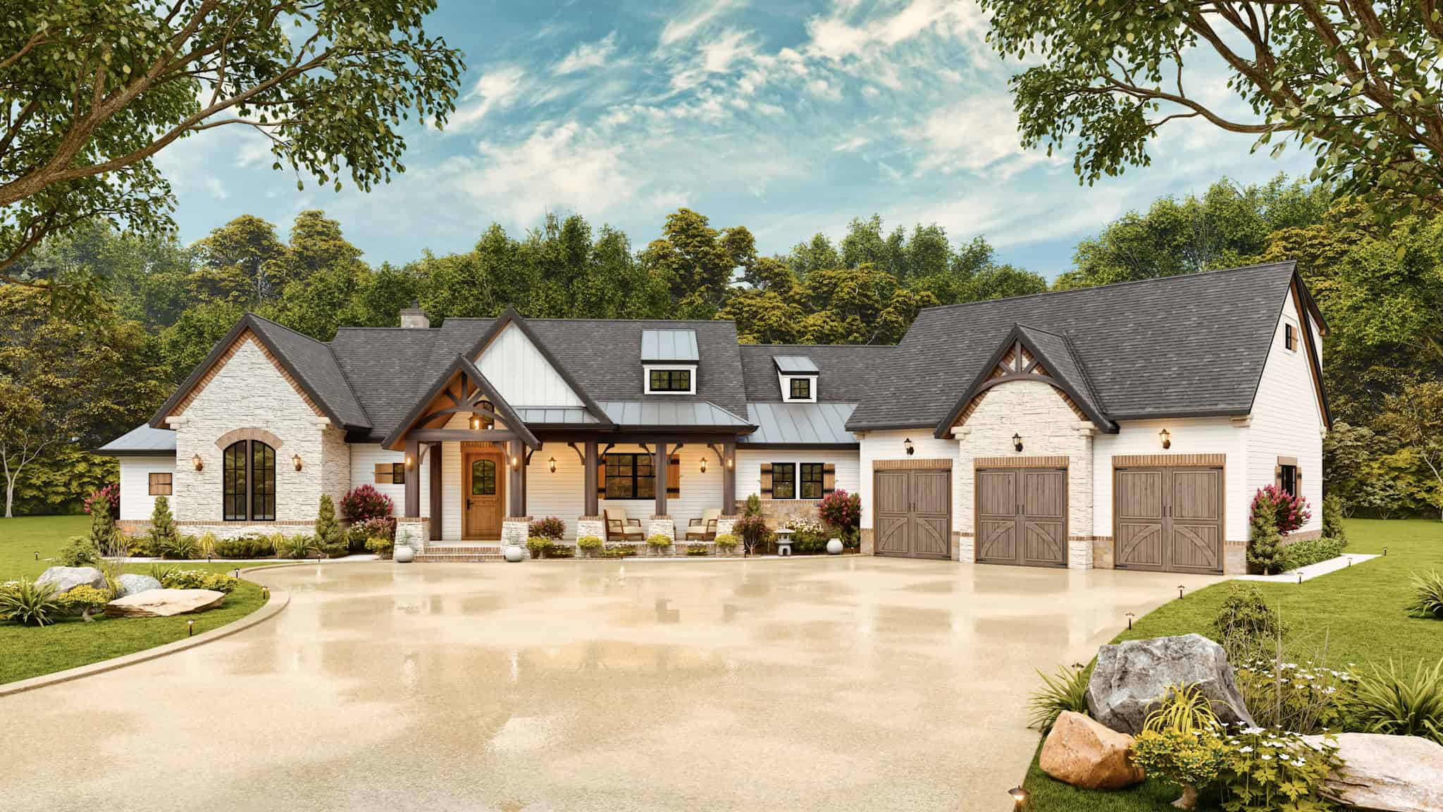 Front View of this 3-Bedroom,2531 Sq Ft Plan -106-1283