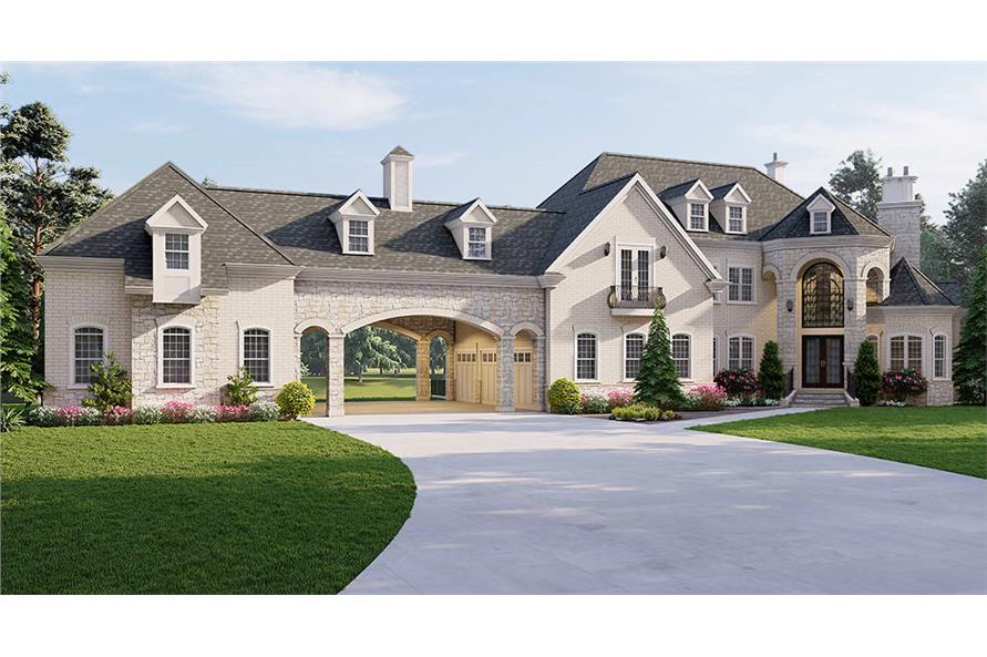 Front View of this 4-Bedroom,3302 Sq Ft Plan -106-1292
