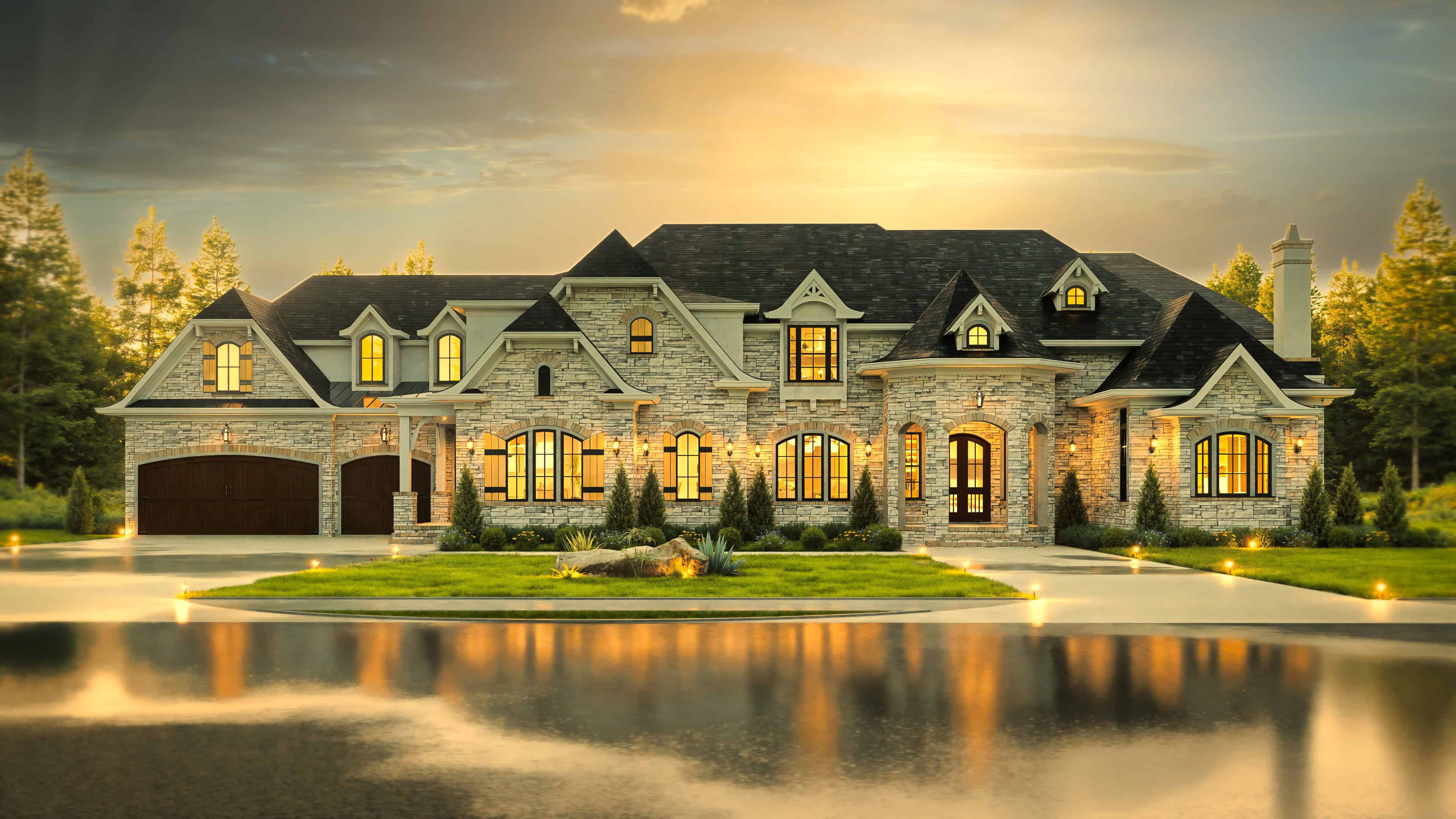 Home at Night of this 4-Bedroom,4770 Sq Ft Plan -106-1294