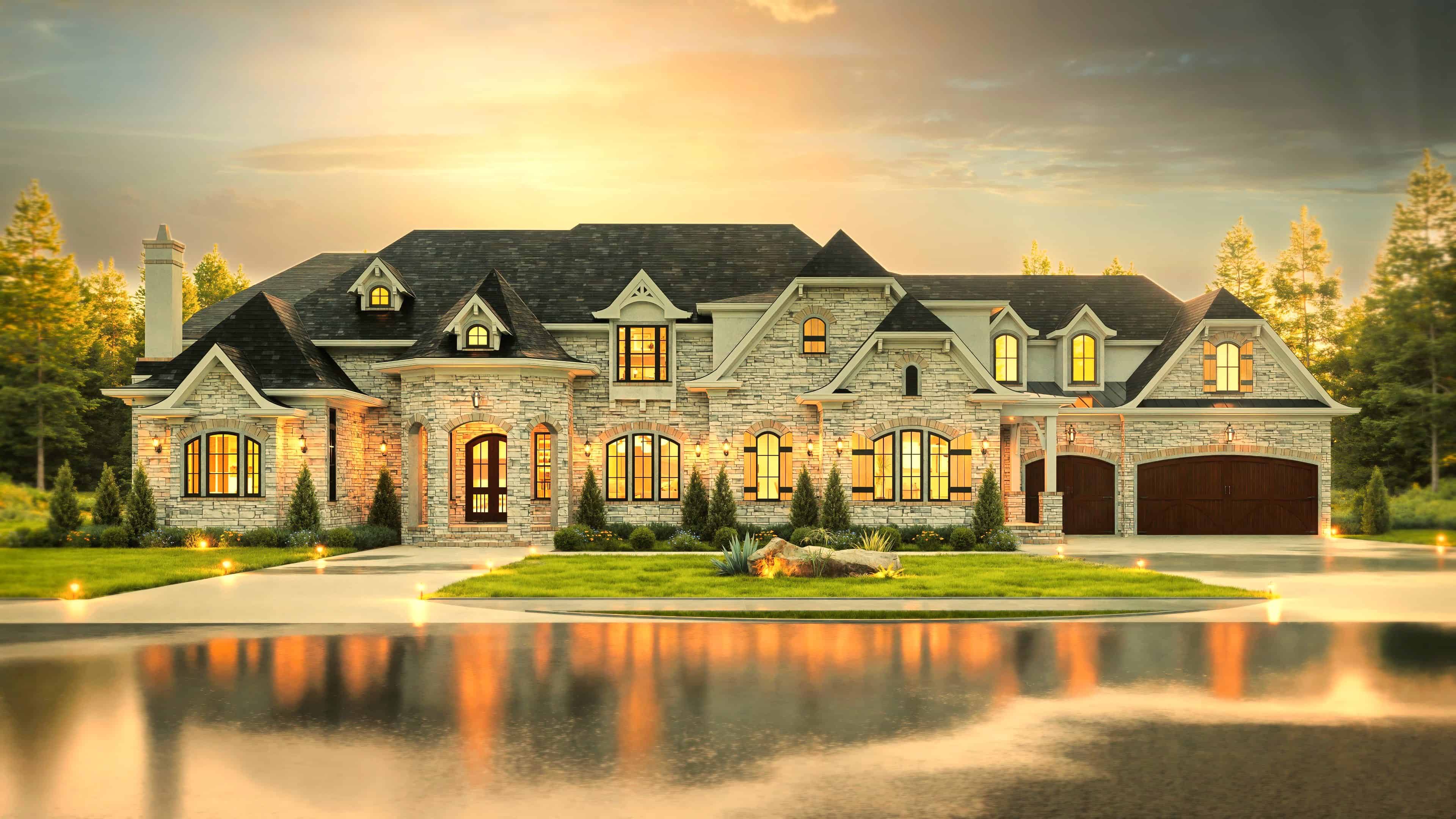 Front View of this 4-Bedroom,4770 Sq Ft Plan -106-1294