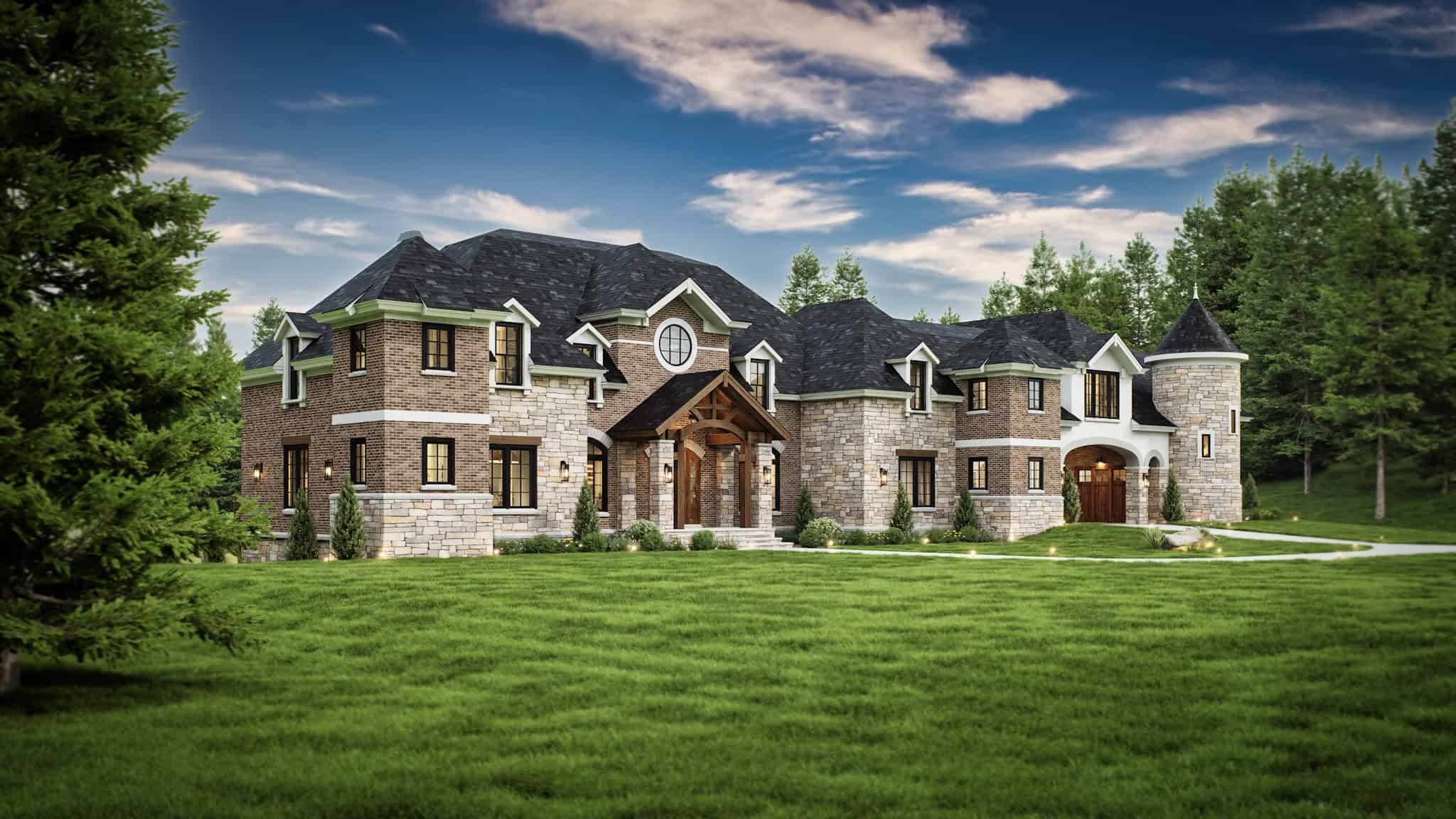 Right Side View of this 4-Bedroom,6532 Sq Ft Plan -106-1298