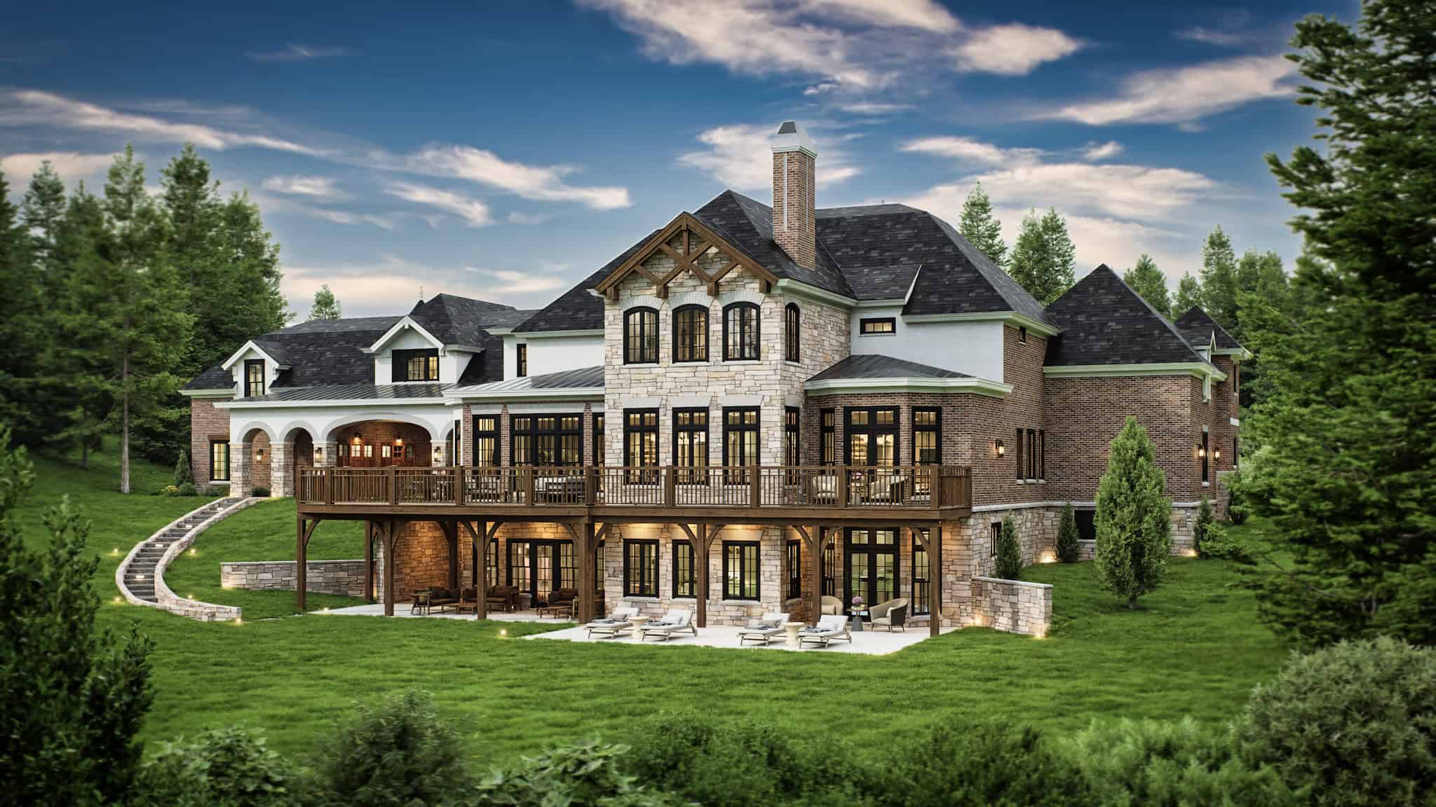 Right Side View of this 4-Bedroom,6532 Sq Ft Plan -106-1298