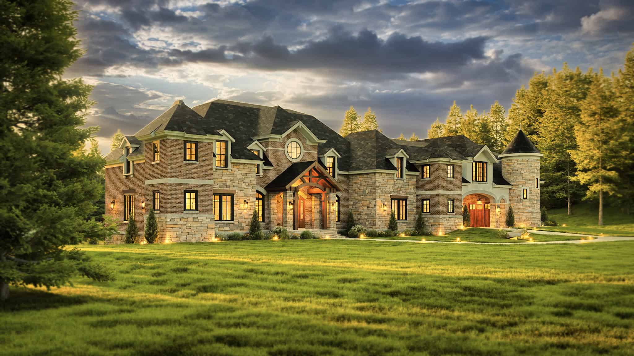 Home at Night of this 4-Bedroom,6532 Sq Ft Plan -106-1298