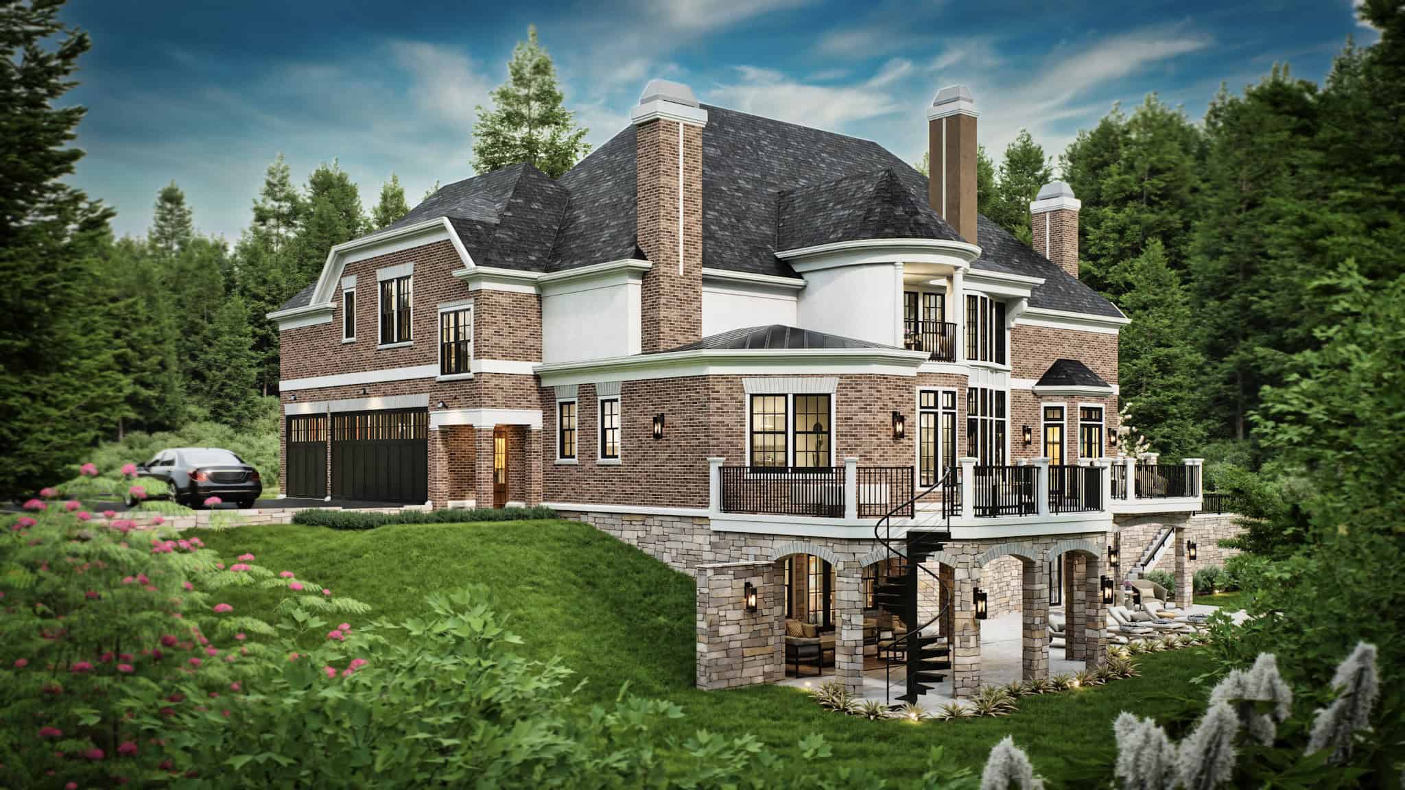 Left Side View of this 4-Bedroom,3868 Sq Ft Plan -106-1302