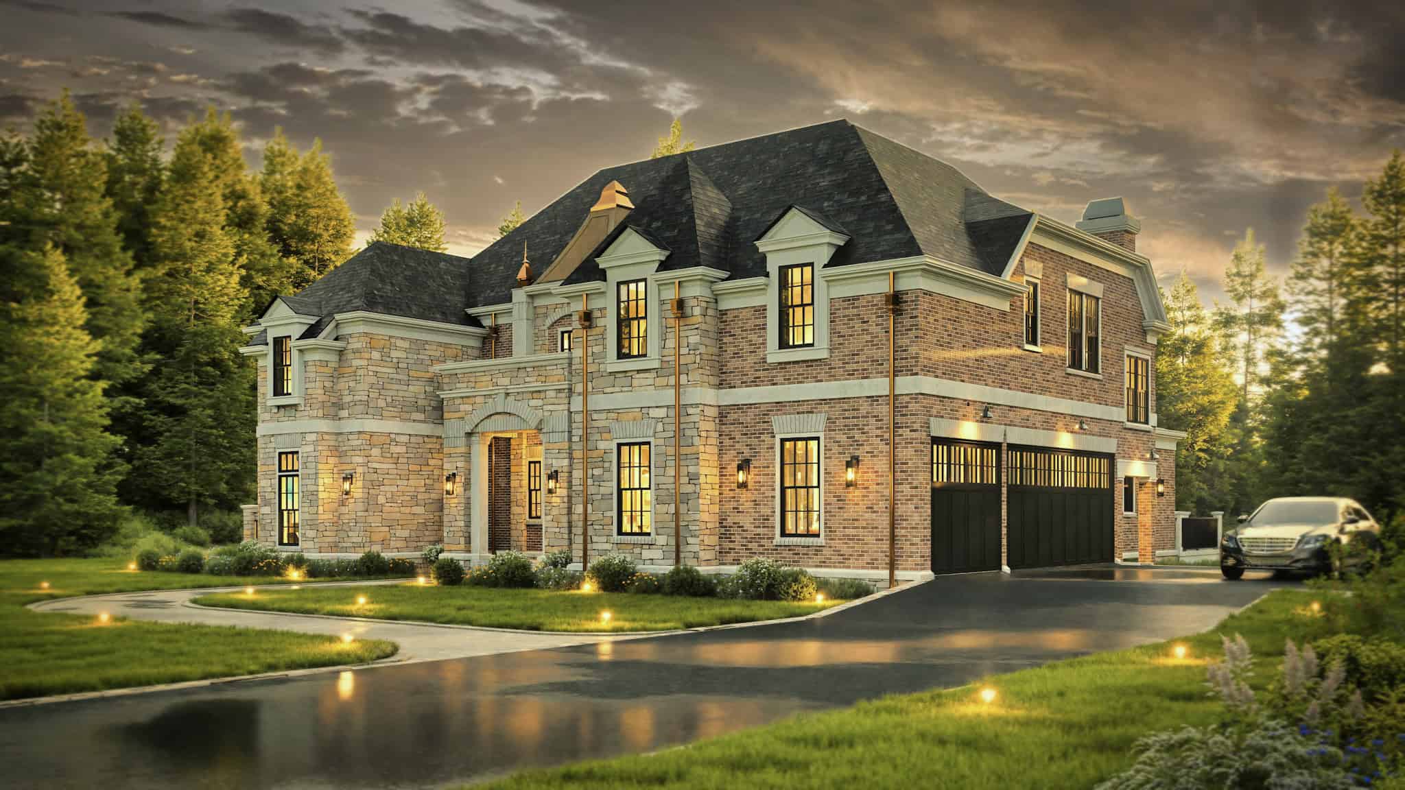 Home at Night of this 4-Bedroom,3868 Sq Ft Plan -106-1302