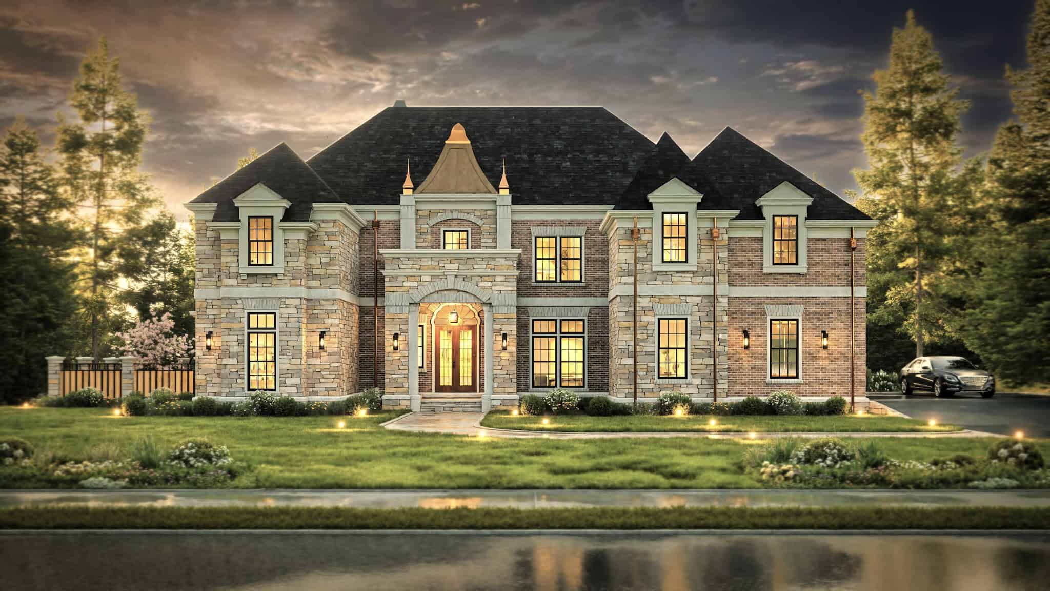 Home at Night of this 4-Bedroom,3868 Sq Ft Plan -106-1302
