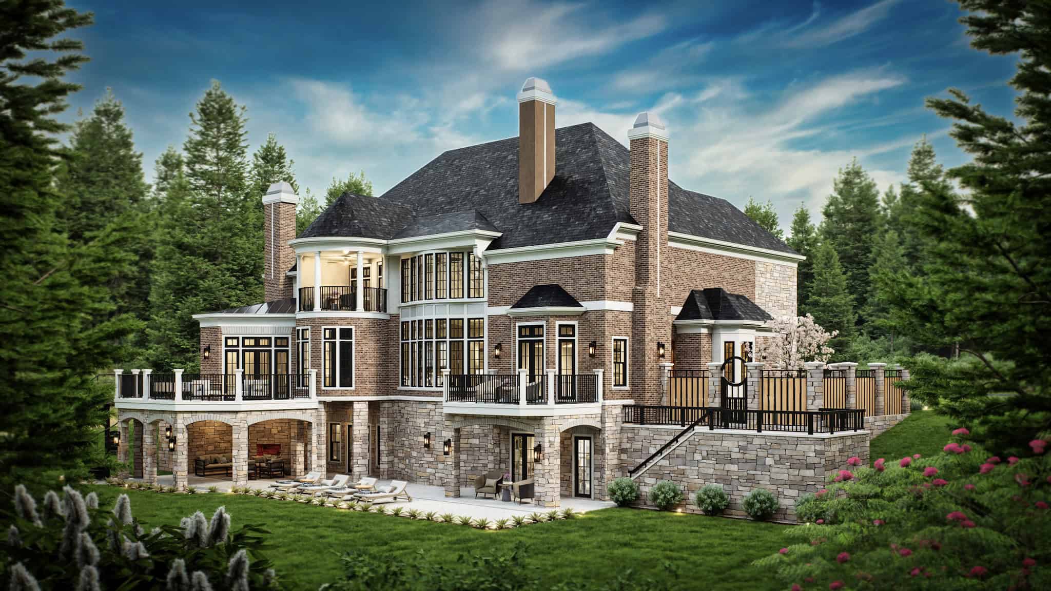 Right Side View of this 4-Bedroom,3868 Sq Ft Plan -106-1302