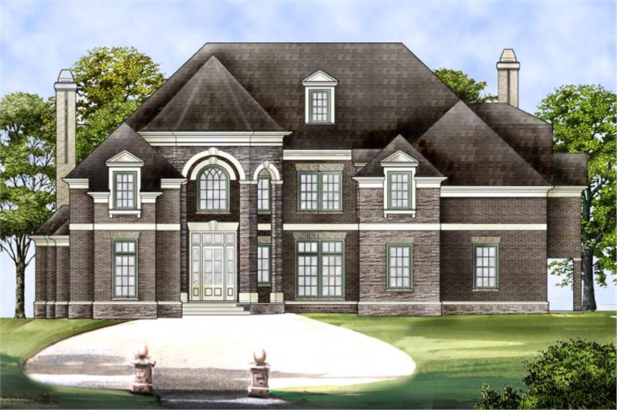 Front View of this 3-Bedroom, 3660 Sq Ft Plan - 106-1306