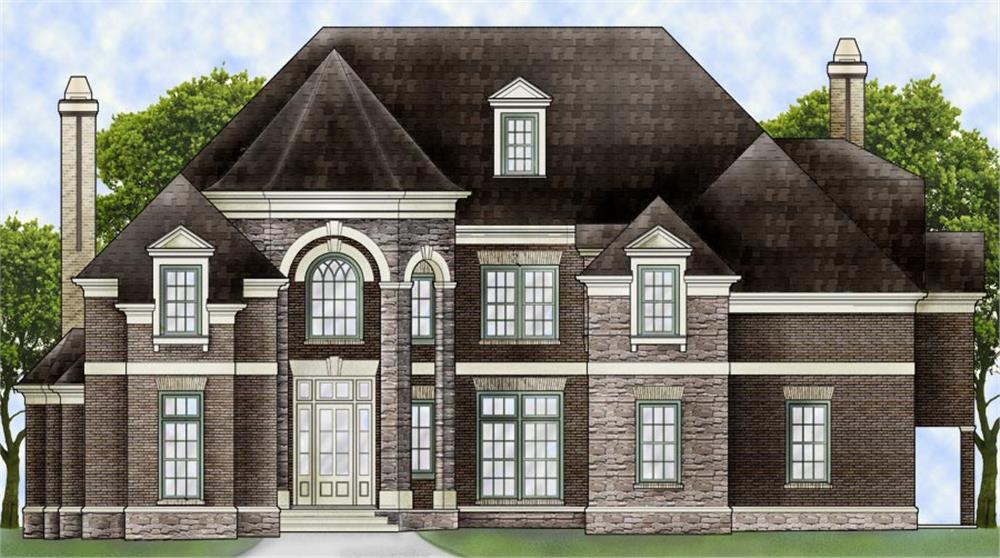Front elevation of Traditional home (ThePlanCollection: House Plan #106-1306)