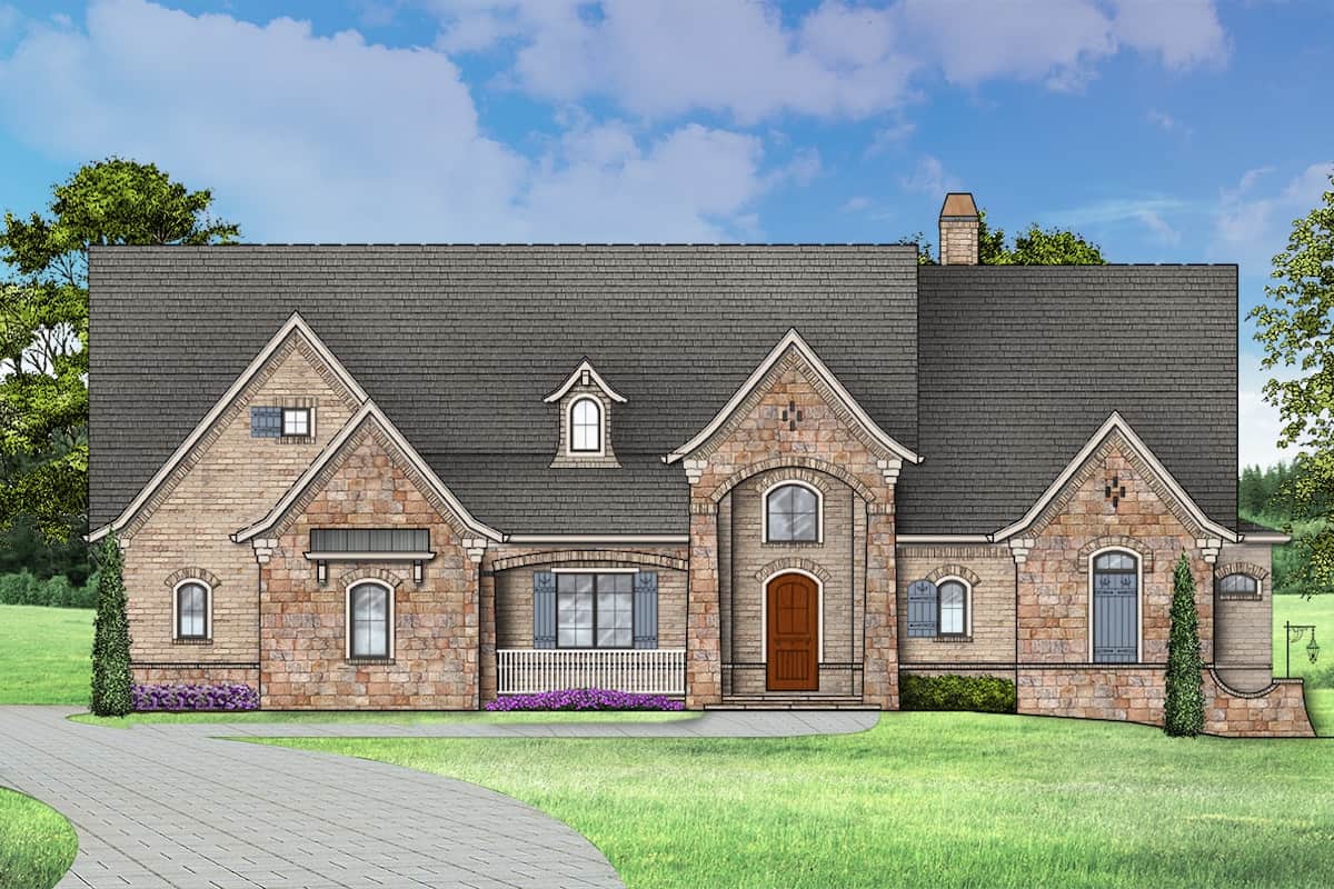 Front View of this 4-Bedroom, 2956 Sq Ft Plan - 106-1314