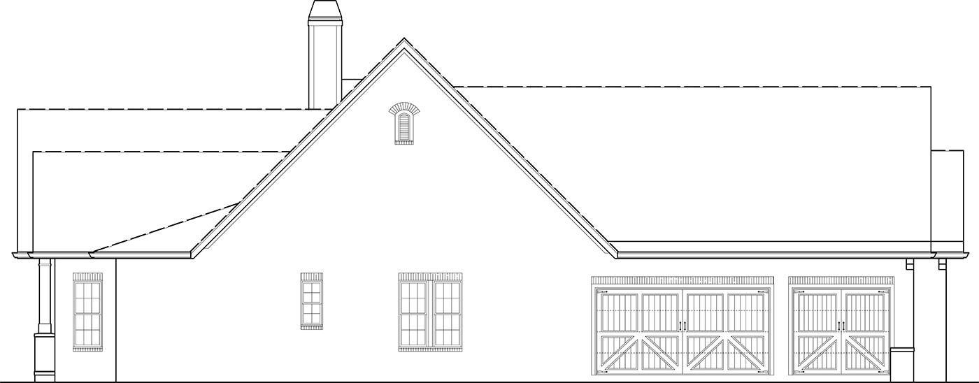 Home Plan Left Elevation of this 4-Bedroom,2956 Sq Ft Plan -106-1314