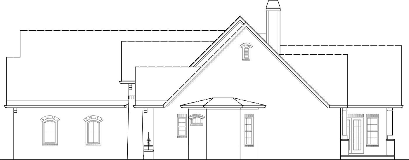 Home Plan Right Elevation of this 4-Bedroom,2956 Sq Ft Plan -106-1314