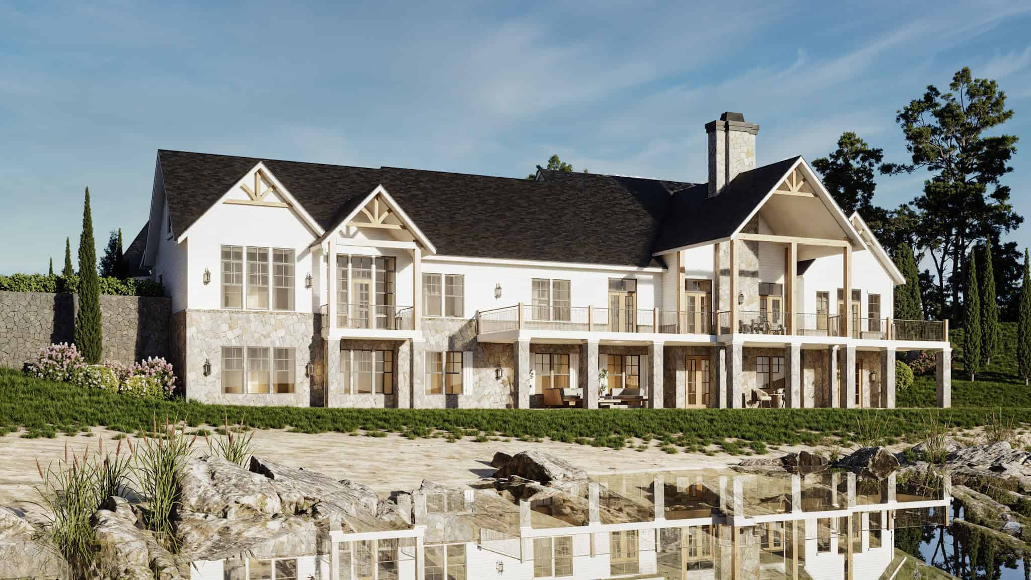 Rear View of this 3-Bedroom, 2830 Sq Ft Plan - 106-1315