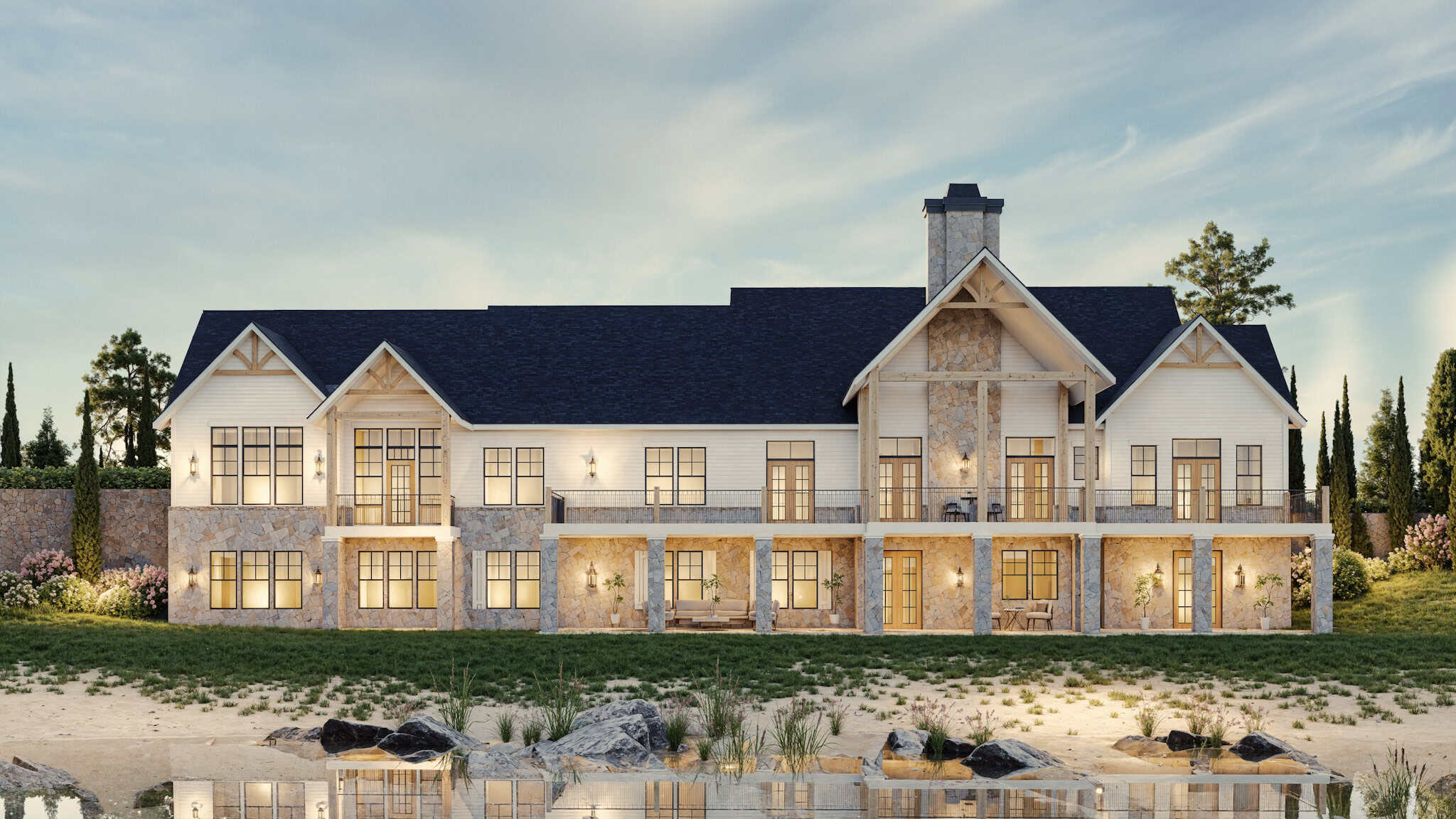 Rear View of this 3-Bedroom,2830 Sq Ft Plan -106-1315