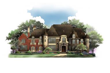 5-Bedroom, 6780 Sq Ft Luxury House Plan - 106-1318 - Front Exterior