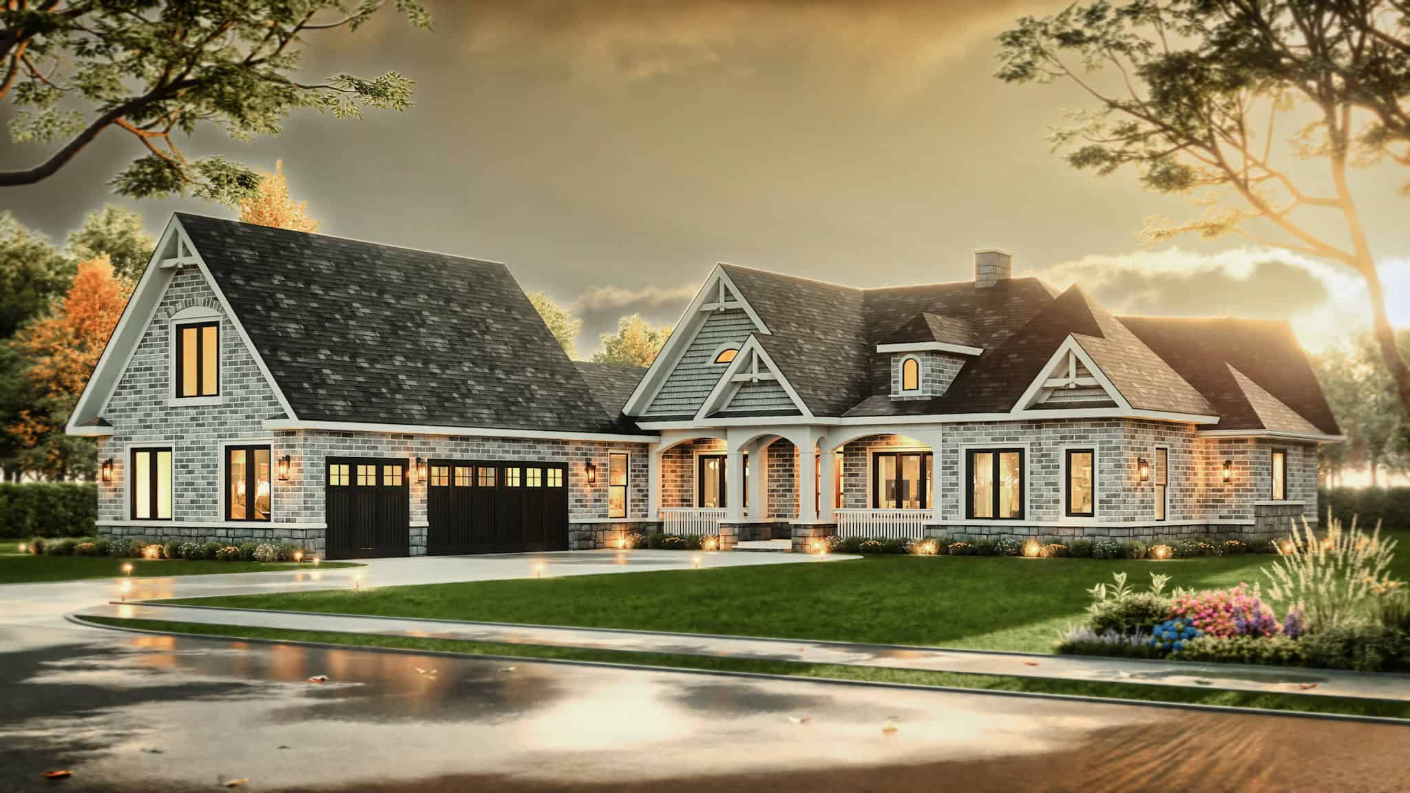 Left Side View of this 3-Bedroom,2474 Sq Ft Plan -106-1321