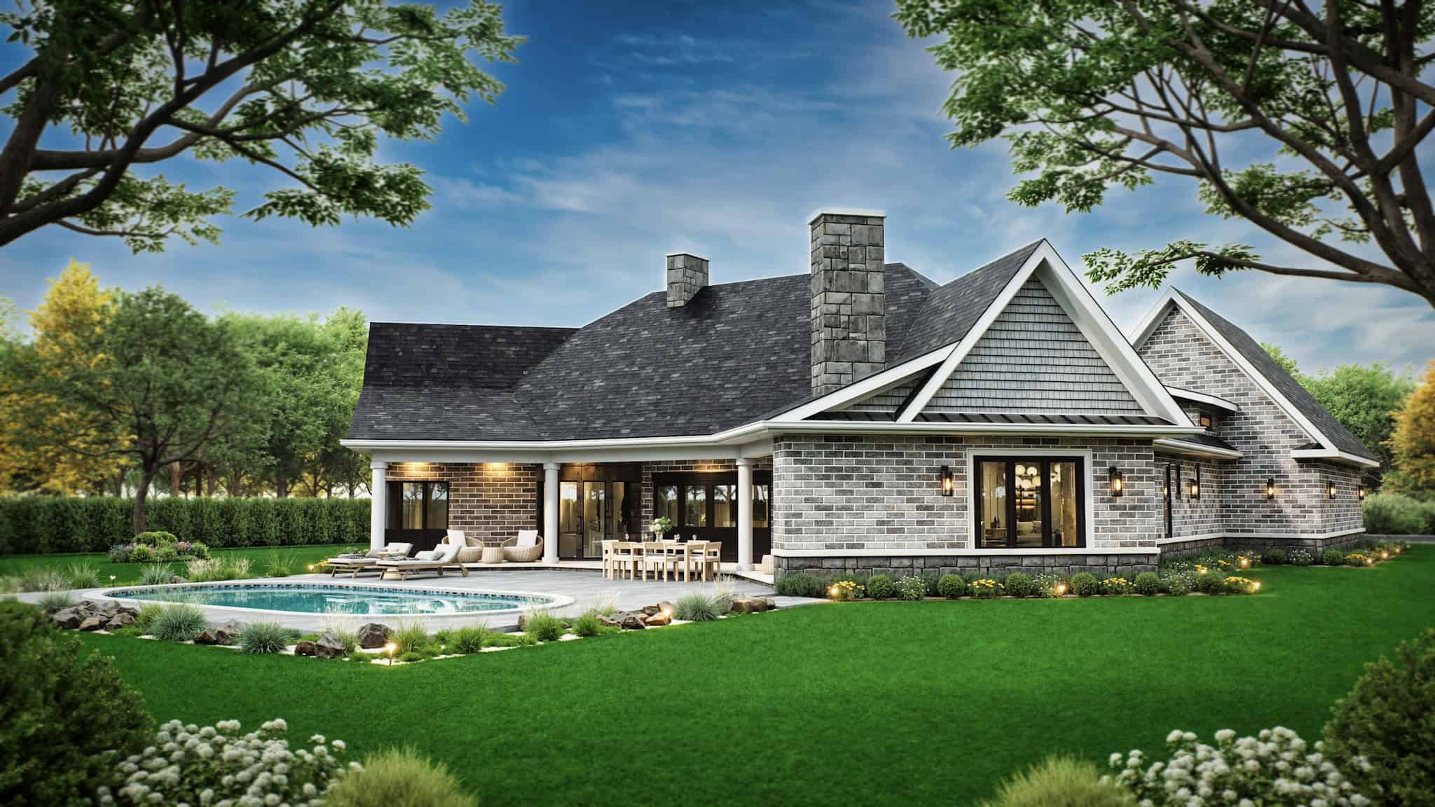 Right Side View of this 3-Bedroom,2474 Sq Ft Plan -106-1321