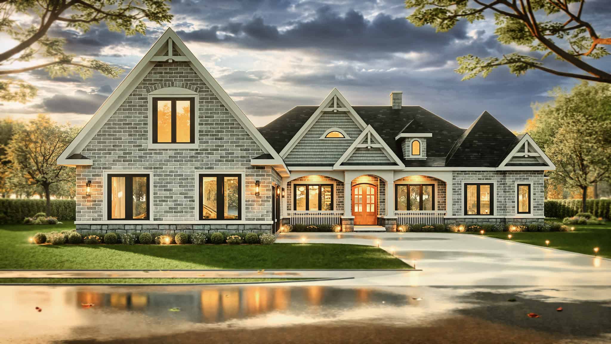 Ranch style house (ThePlanCollection: Plan #106-1321)