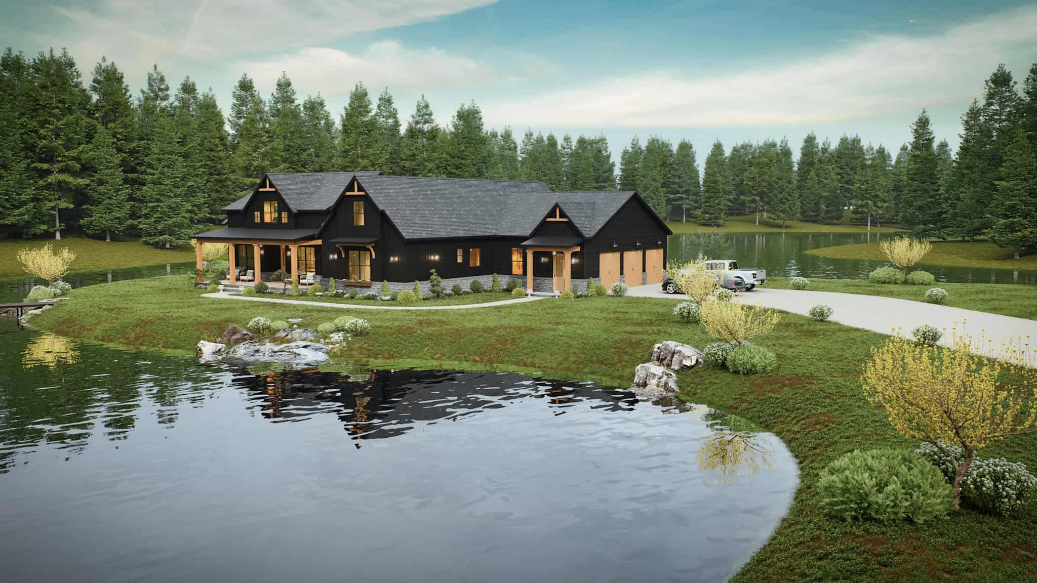 Front View of this 3-Bedroom, 2484 Sq Ft Plan - 106-1324