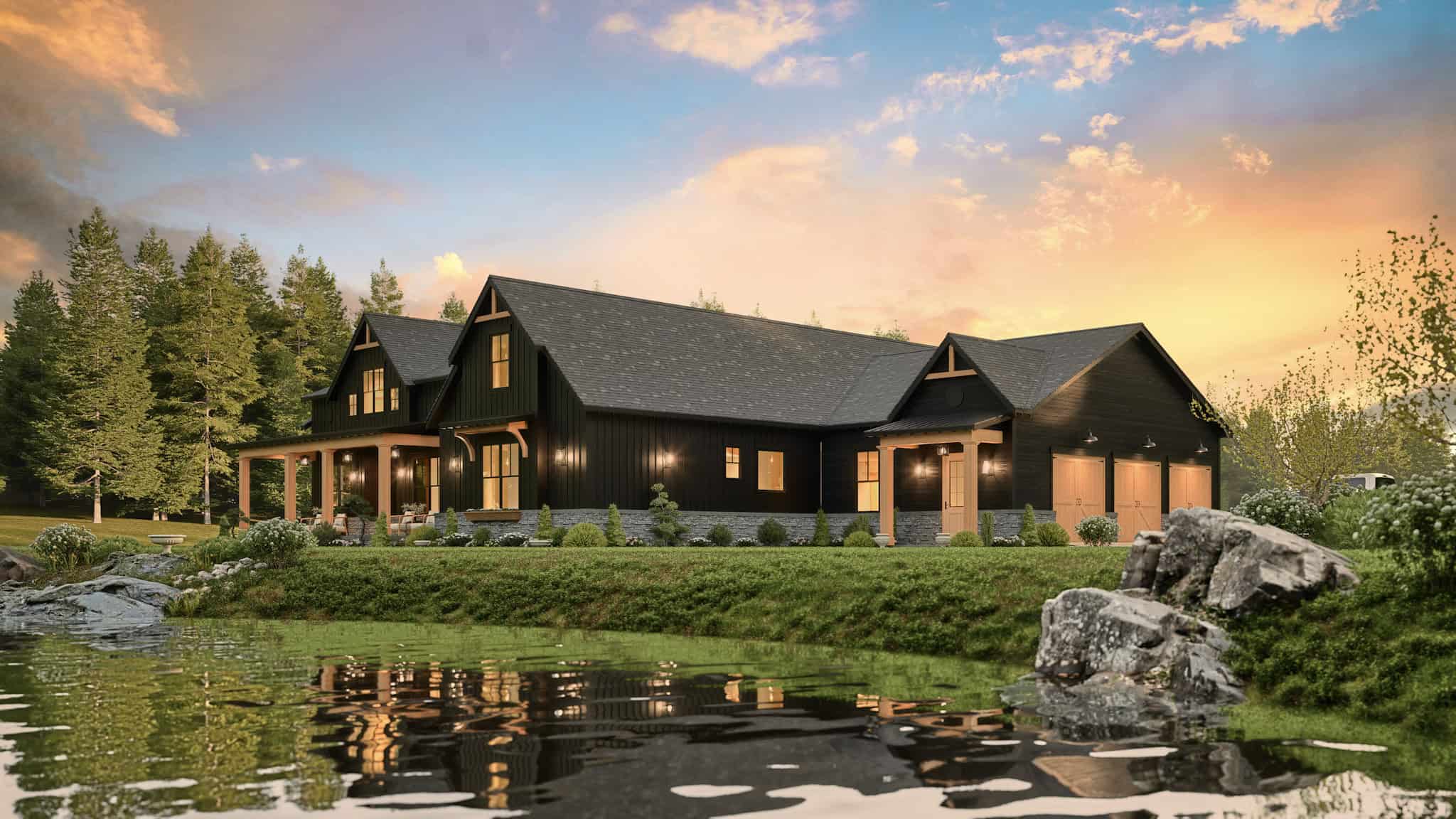 Right Side View of this 3-Bedroom,2484 Sq Ft Plan -106-1324