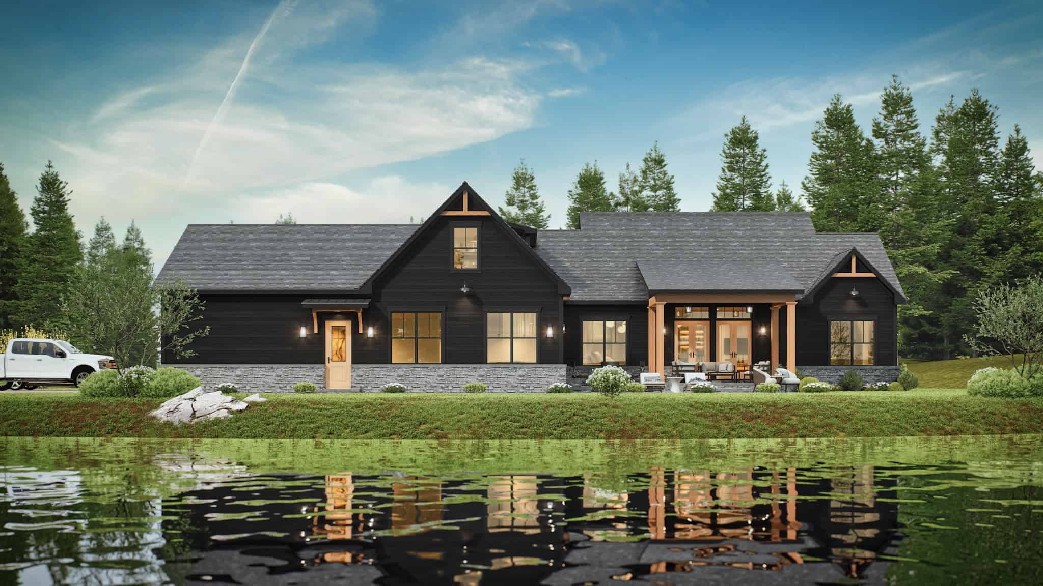 Rear View of this 3-Bedroom,2484 Sq Ft Plan -106-1324