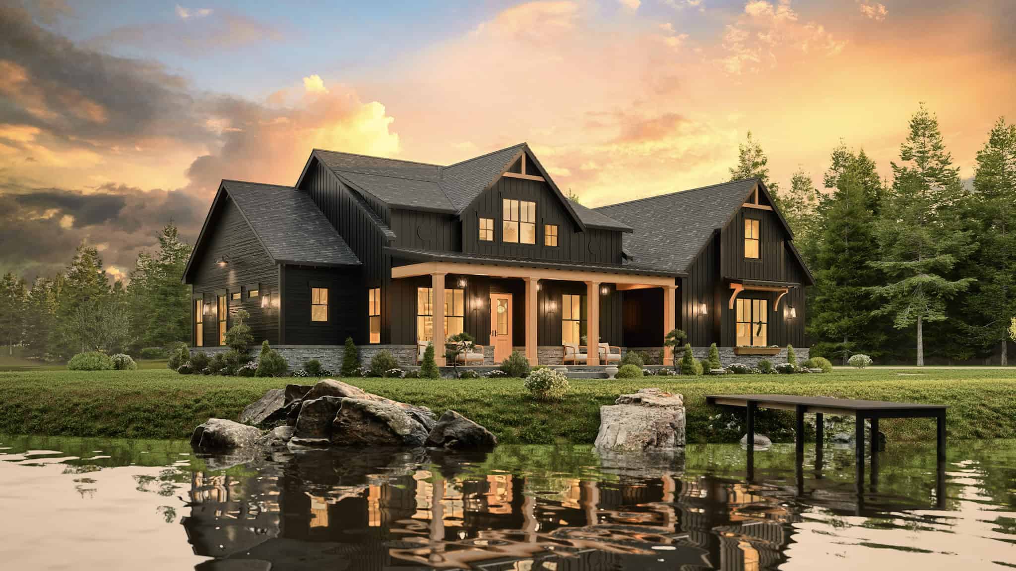 Left Side View of this 3-Bedroom,2484 Sq Ft Plan -106-1324