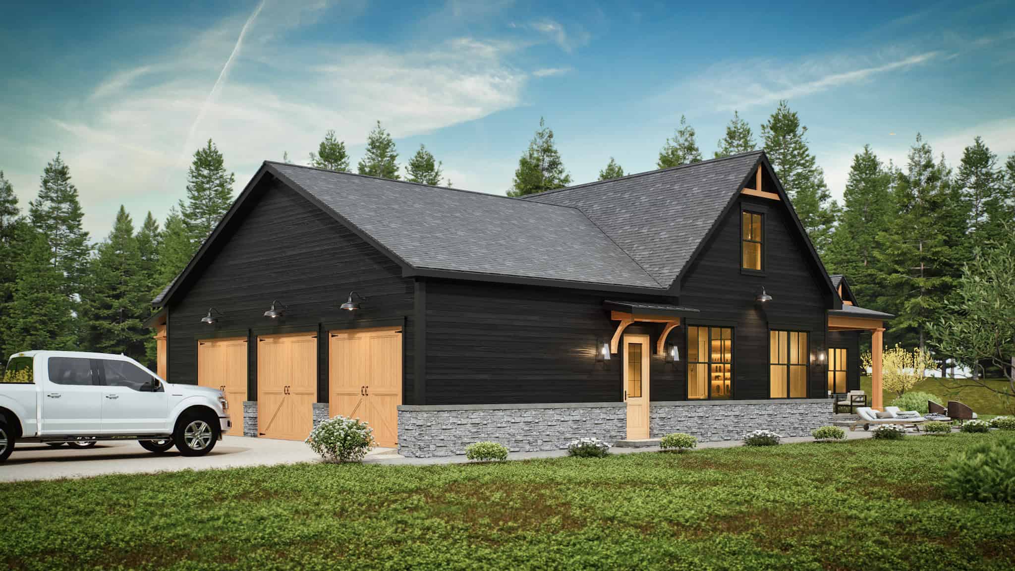 Rear View of this 3-Bedroom,2484 Sq Ft Plan -106-1324