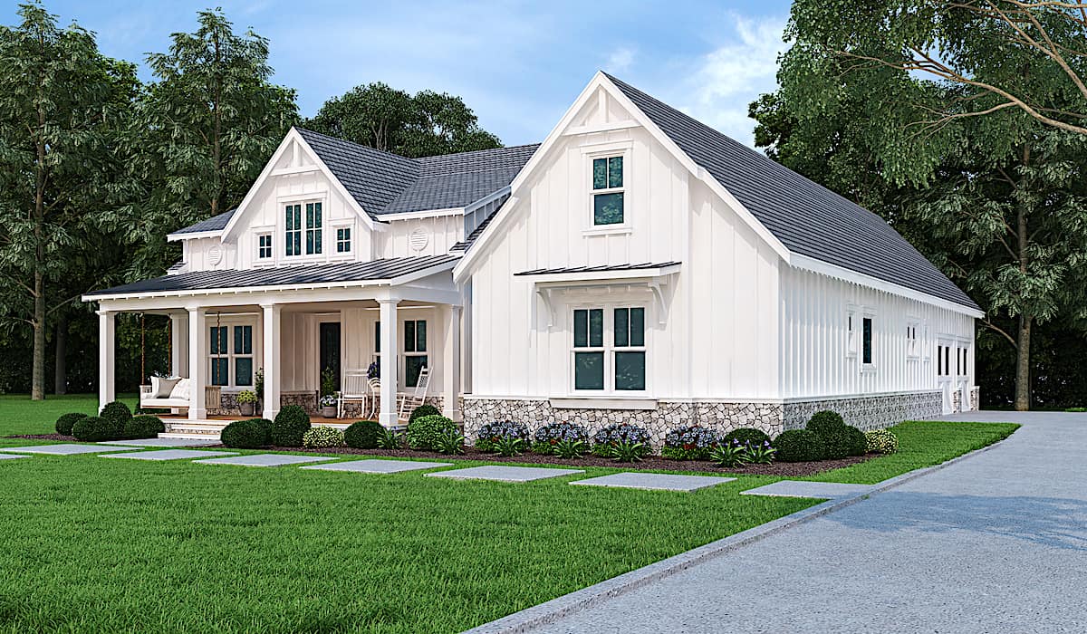 Side View of this 3-Bedroom, 2484 Sq Ft Plan - 106-1326