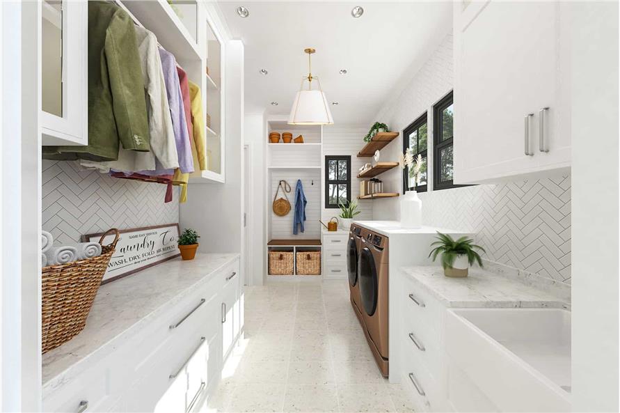 106-1328: Home Plan 3D Image-Laundry Room