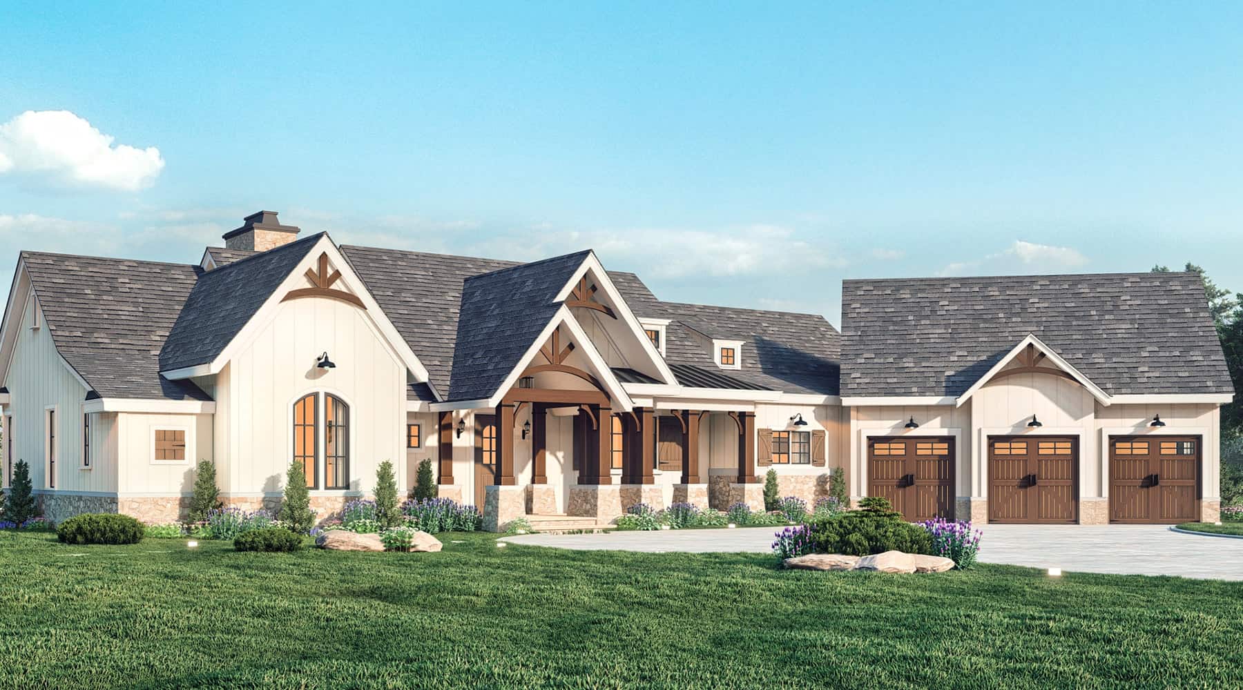 Front View of this 3-Bedroom,2537 Sq Ft Plan -106-1336