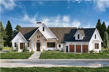 4-Bedroom, 3686 Sq Ft Modern Farmhouse House Plan - 106-1338 - Front Exterior