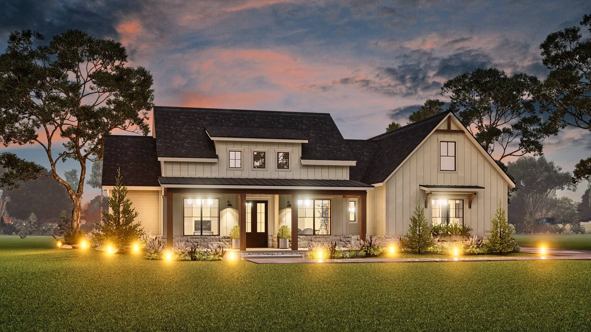 Home at Night of this 3-Bedroom,2473 Sq Ft Plan -106-1341