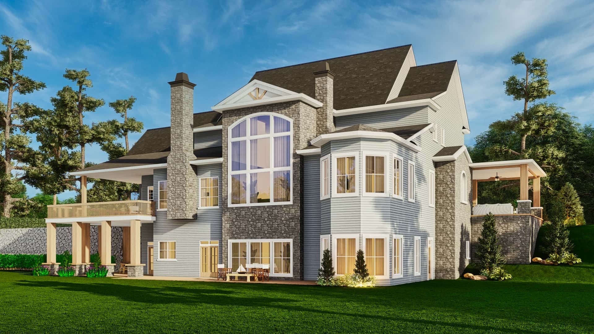 Home Exterior Photograph of this 3-Bedroom,3986 Sq Ft Plan -106-1345