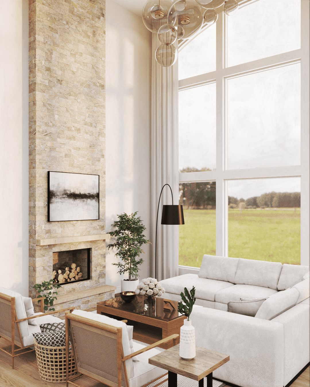 Living Room of this 3-Bedroom,3986 Sq Ft Plan -106-1345