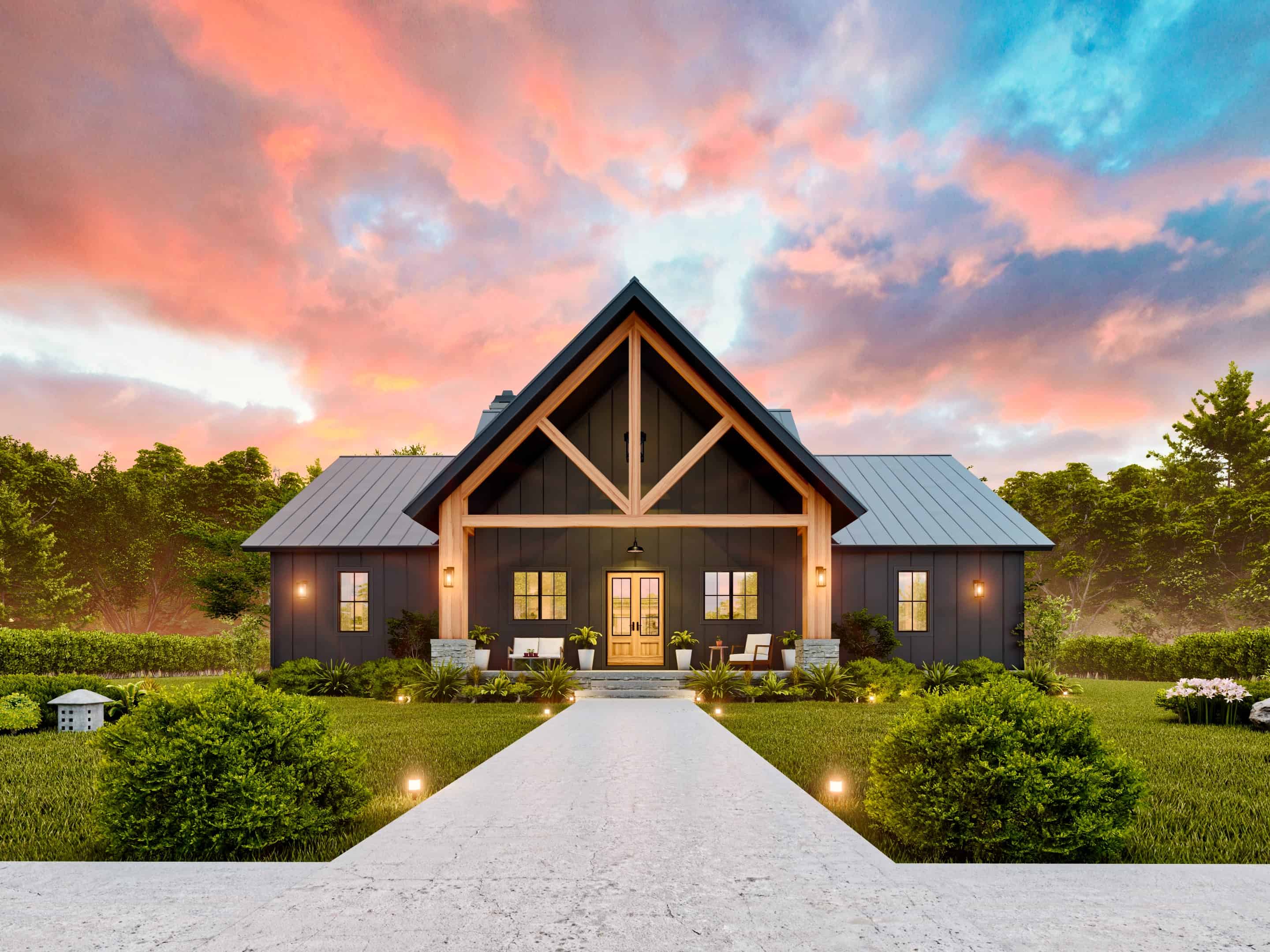 Front Door of this 3-Bedroom,1849 Sq Ft Plan -106-1347