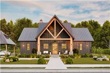 3-Bedroom, 1849 Sq Ft Modern Farmhouse House Plan - 106-1347 - Front Exterior