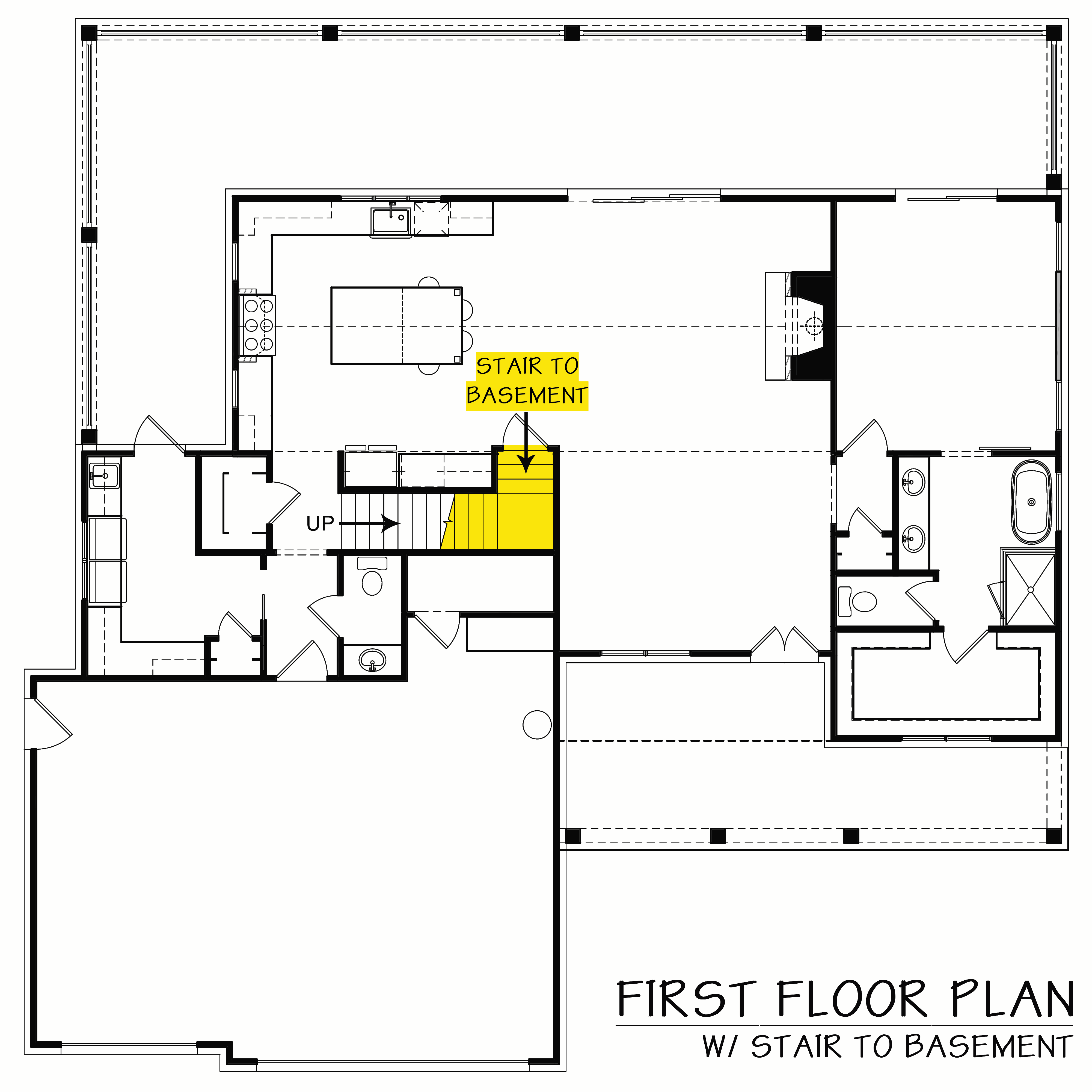 Main Level of Modern Farmhouse Plan #106-1348
