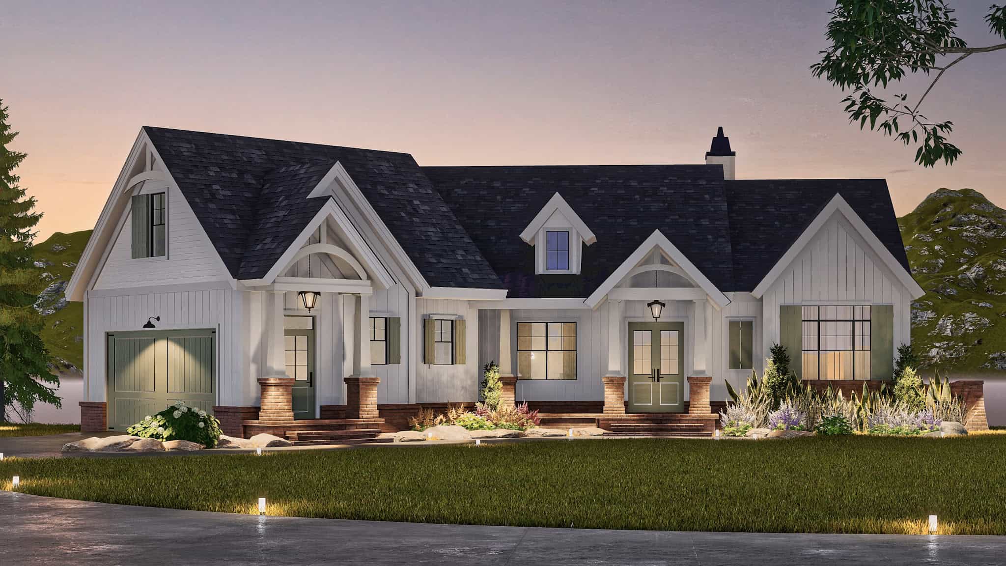 Home at Night of this 3-Bedroom,2619 Sq Ft Plan -106-1349
