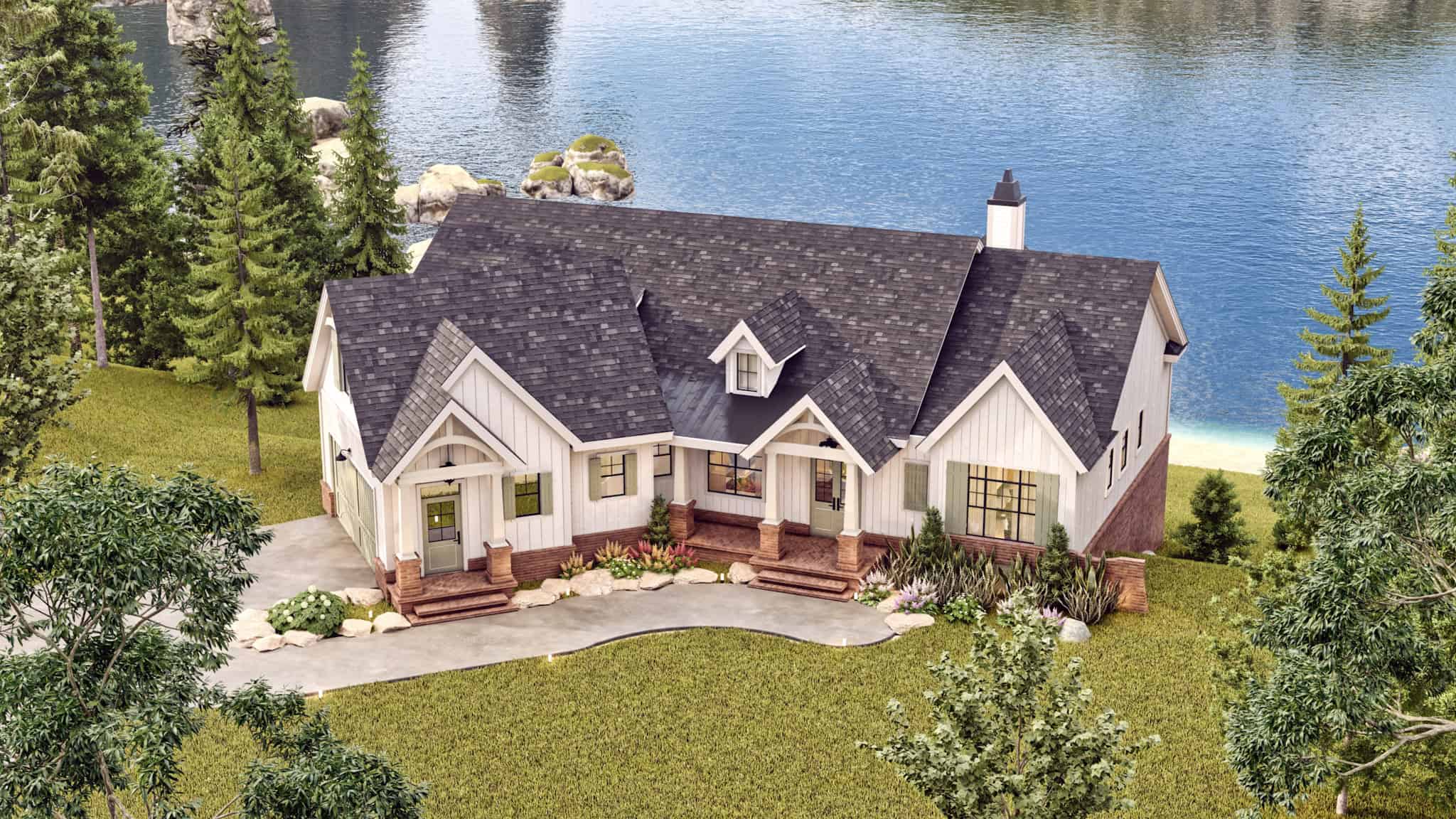Front View of this 3-Bedroom,2619 Sq Ft Plan -106-1349