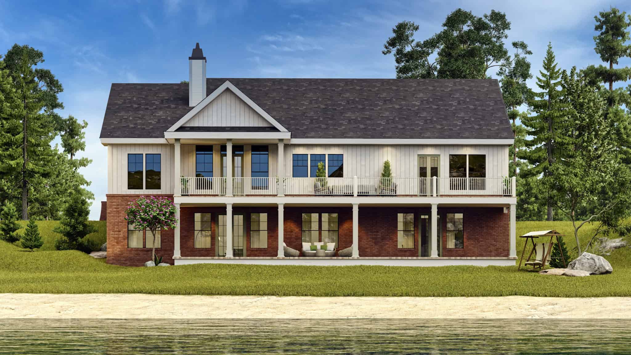 Rear View of this 3-Bedroom,2619 Sq Ft Plan -106-1349