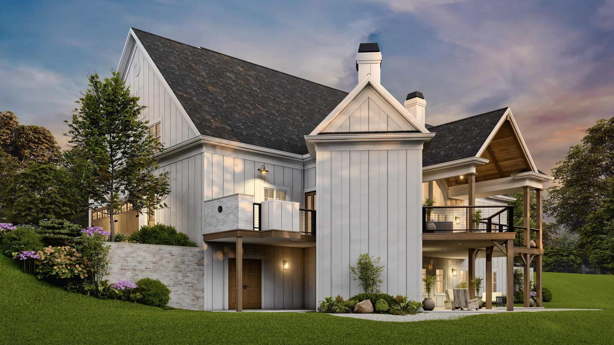 Rear View of this 4-Bedroom,3350 Sq Ft Plan -106-1350