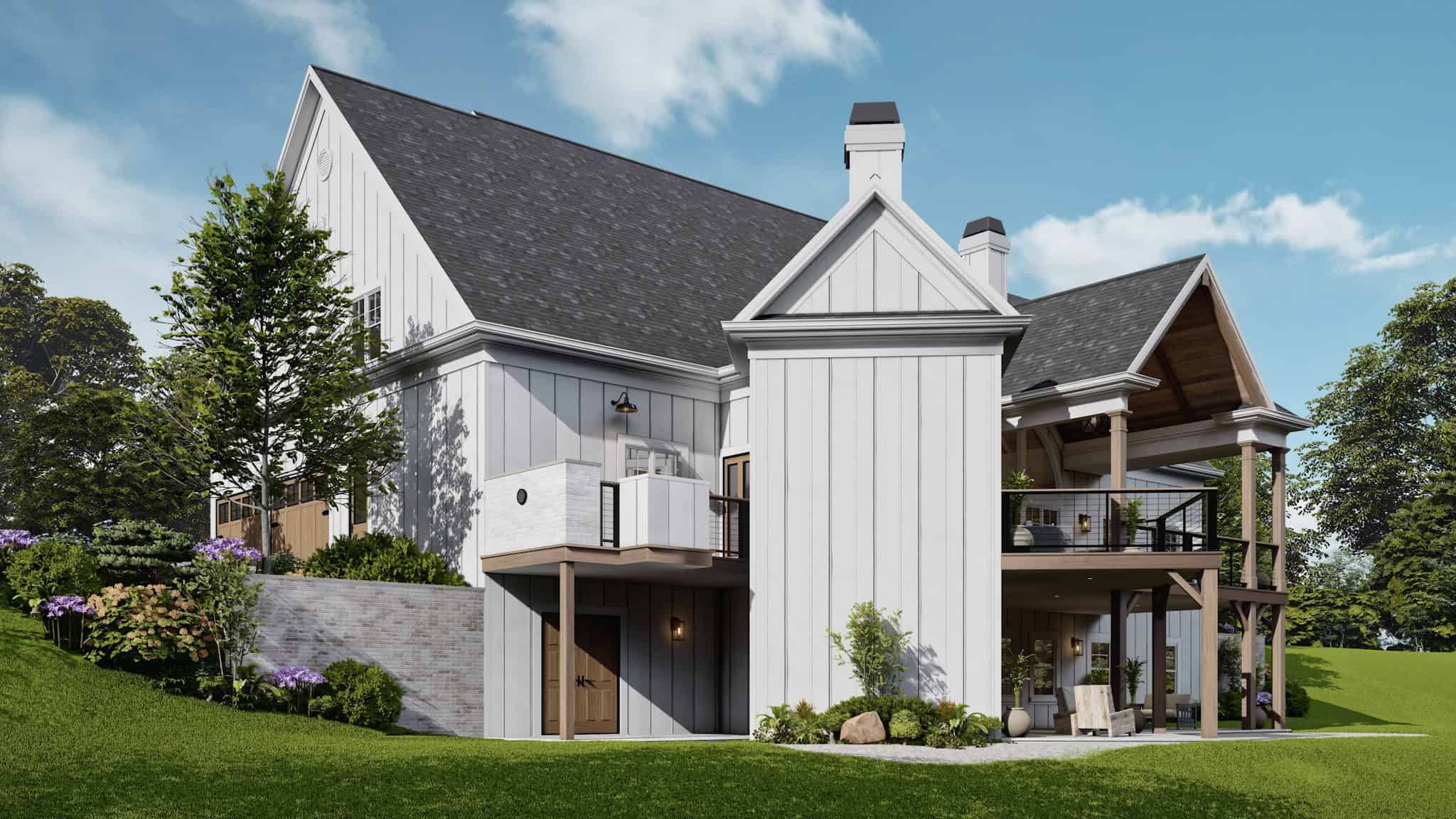 Rear View of this 4-Bedroom,3350 Sq Ft Plan -106-1350