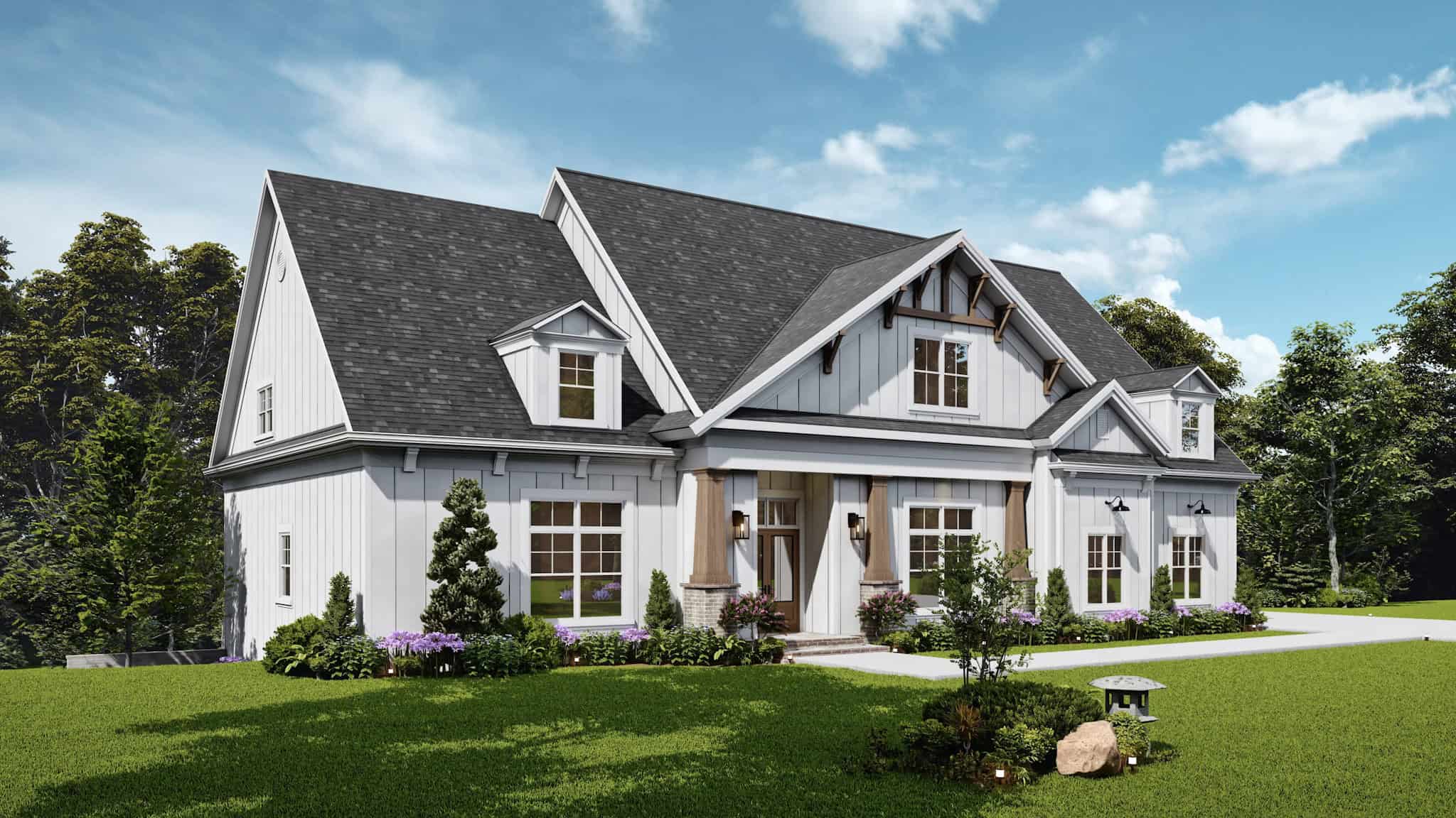 Front View of this 4-Bedroom,3350 Sq Ft Plan -106-1350