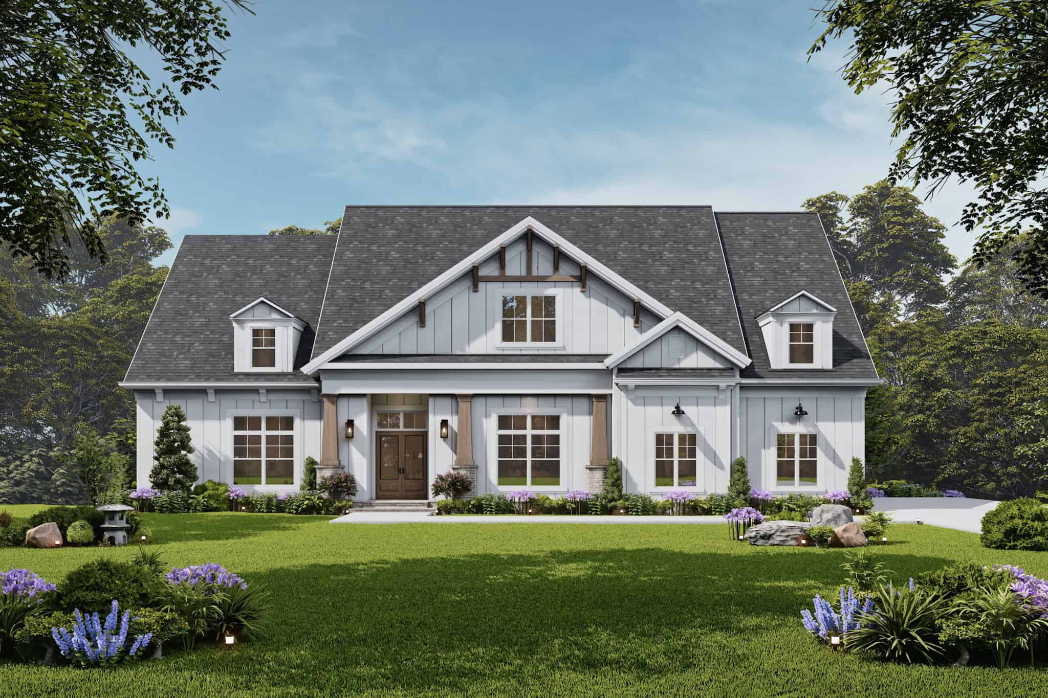 Front View of this 4-Bedroom,3350 Sq Ft Plan -106-1350