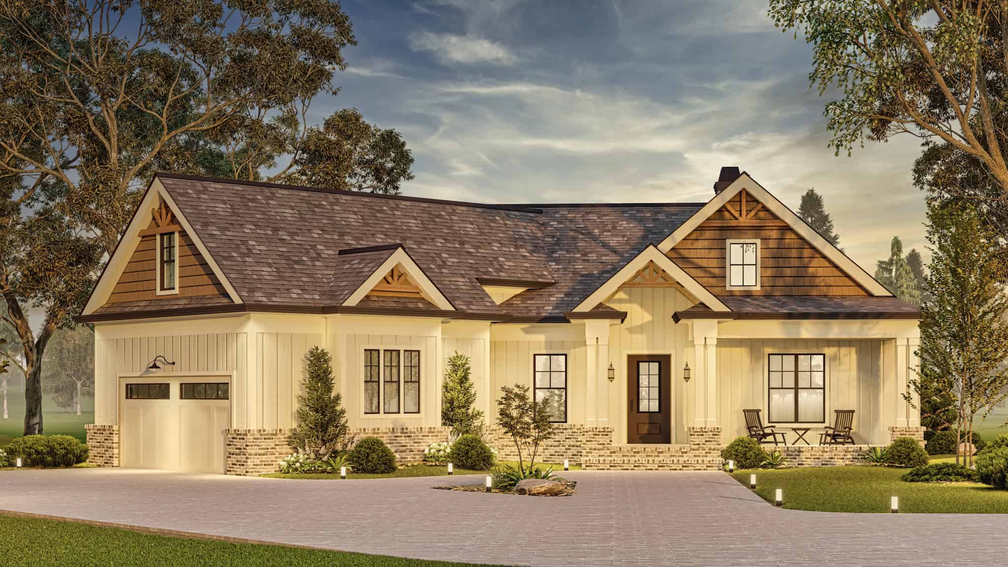 Front View of this 3-Bedroom,2341 Sq Ft Plan -106-1351