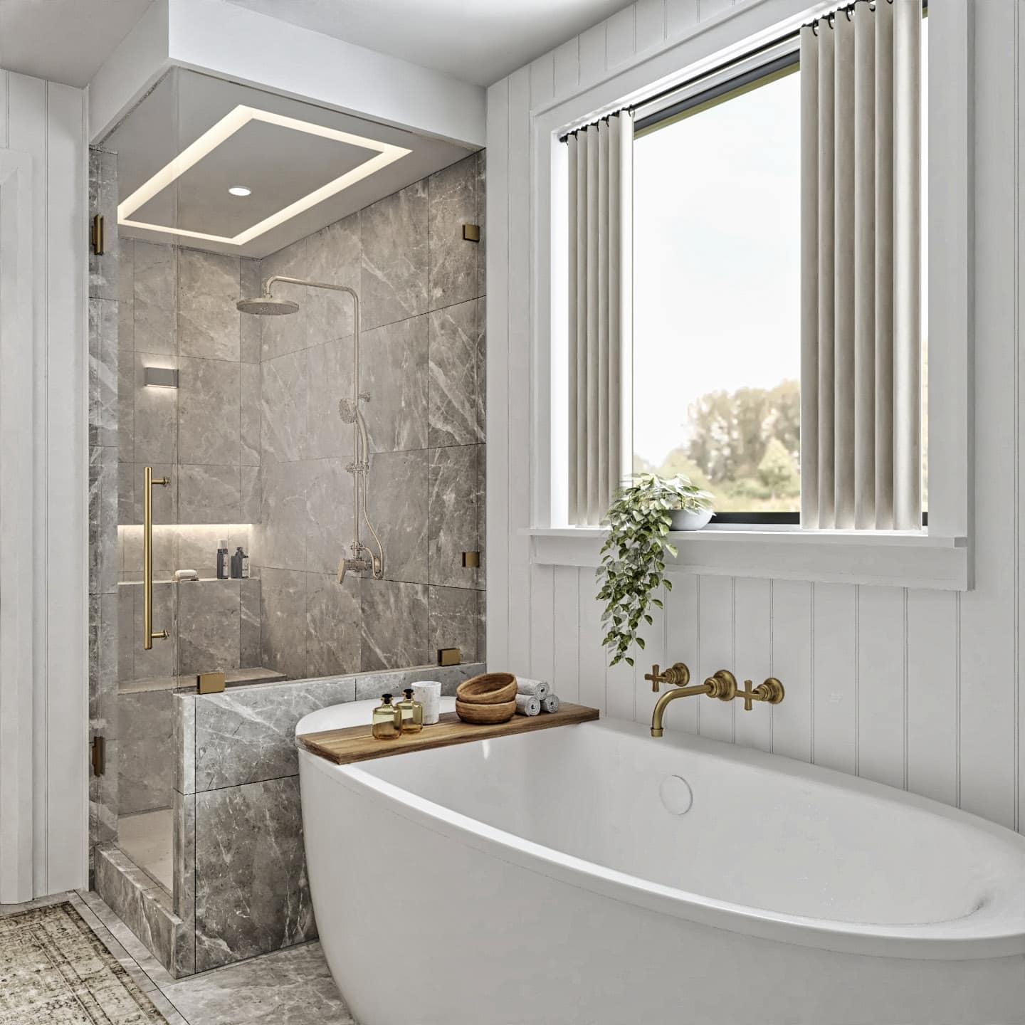 Master Bathroom: Tub of this 3-Bedroom,1928 Sq Ft Plan -106-1353