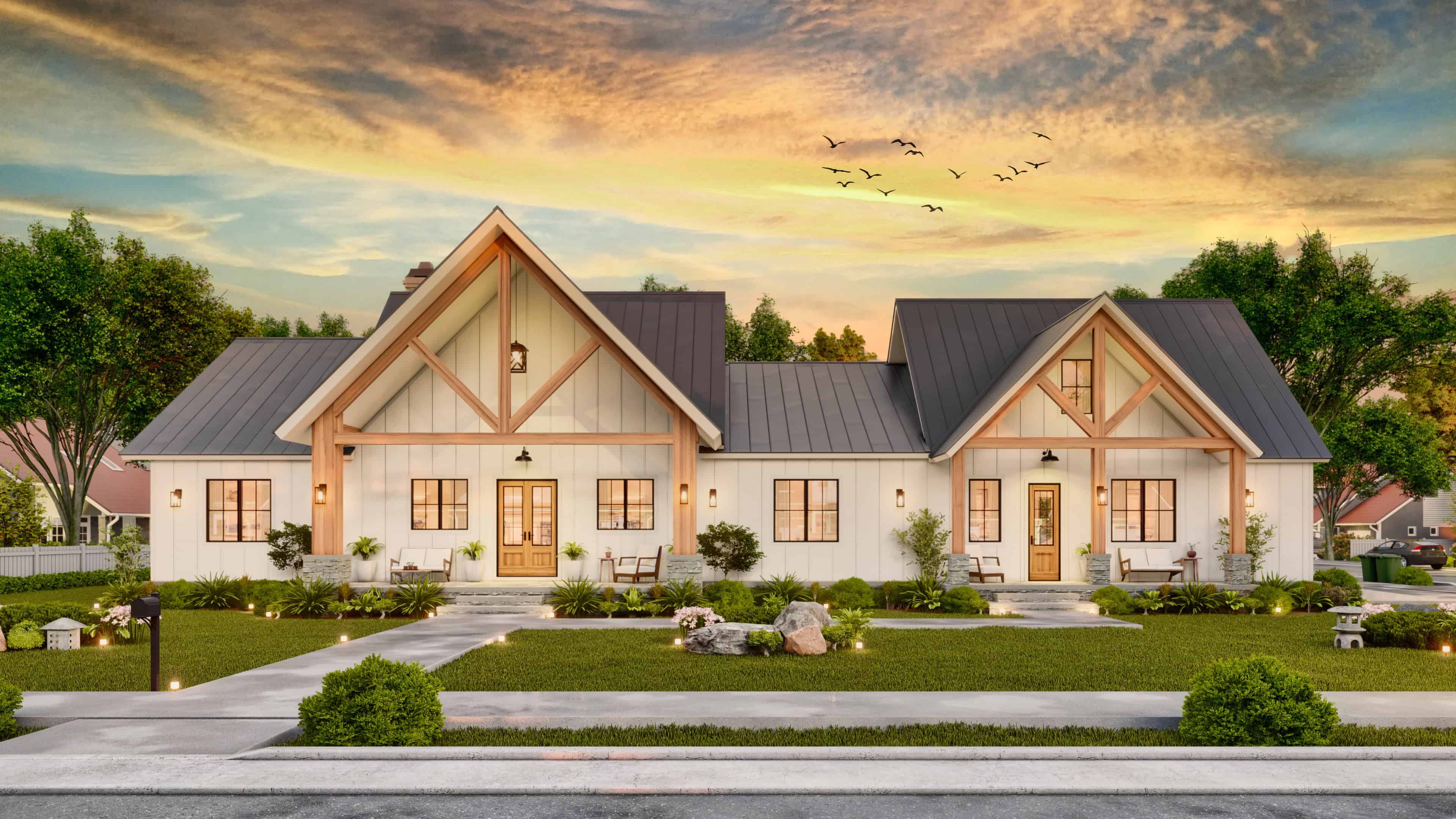 Home Exterior Photograph of this 3-Bedroom,2027 Sq Ft Plan -106-1356