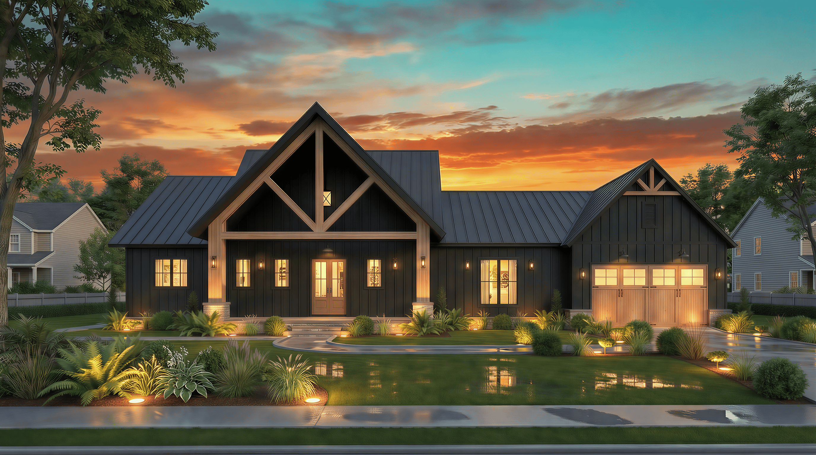 Home at Night of this 3-Bedroom,2067 Sq Ft Plan -106-1357