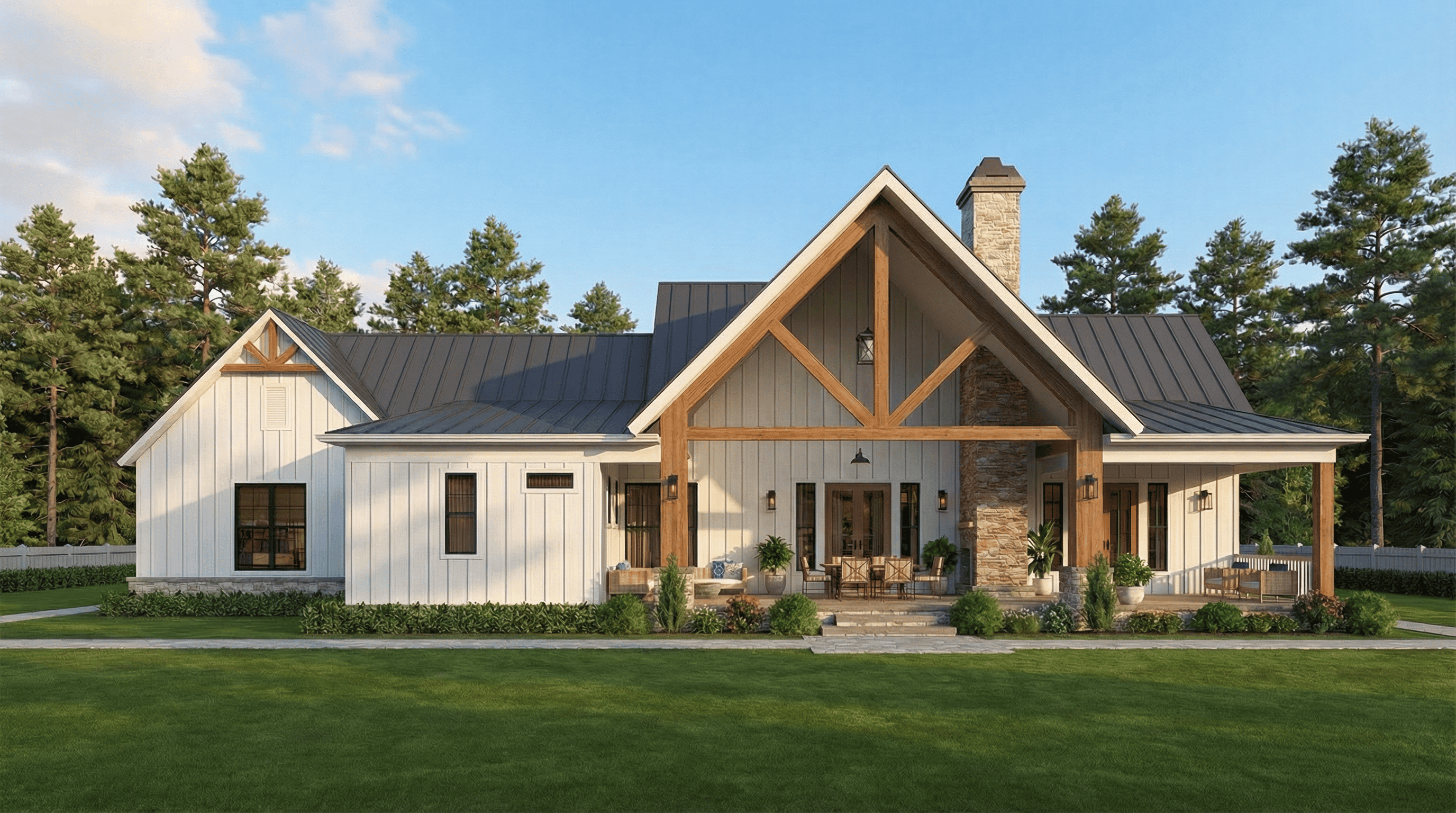 Rear View of this 3-Bedroom,2067 Sq Ft Plan -106-1357