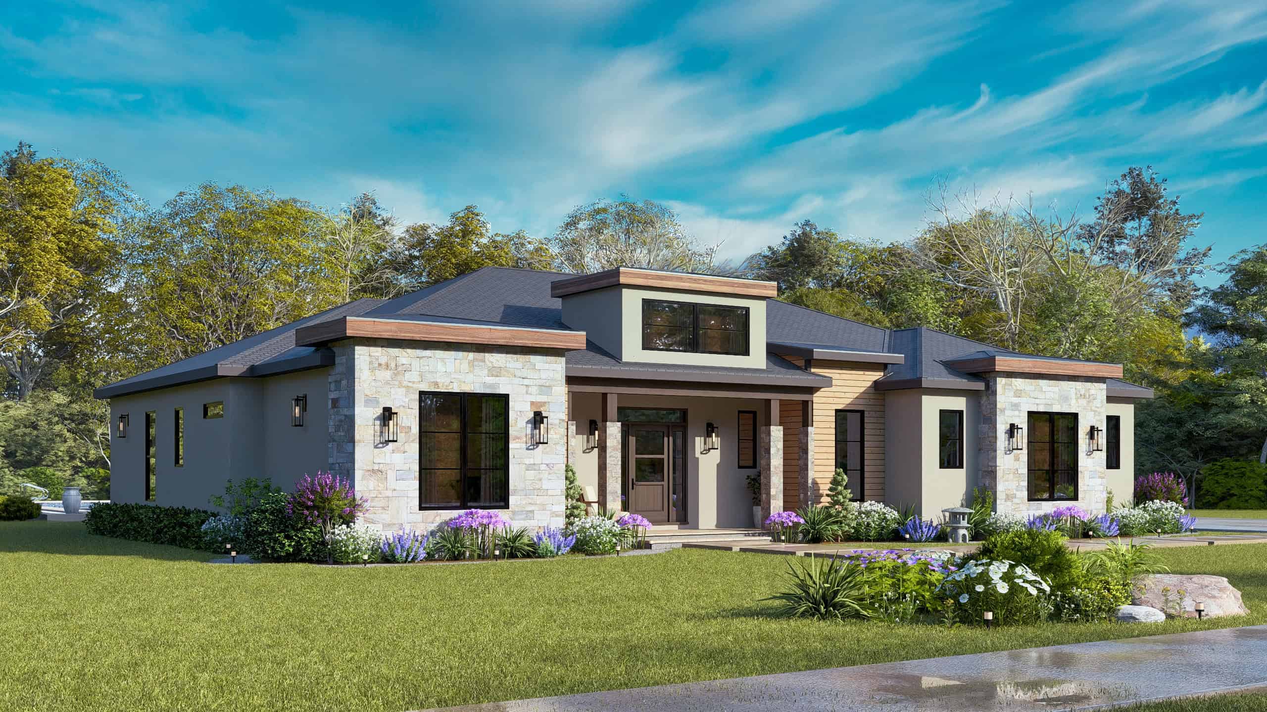 Left Side View of this 3-Bedroom,2483 Sq Ft Plan -106-1358
